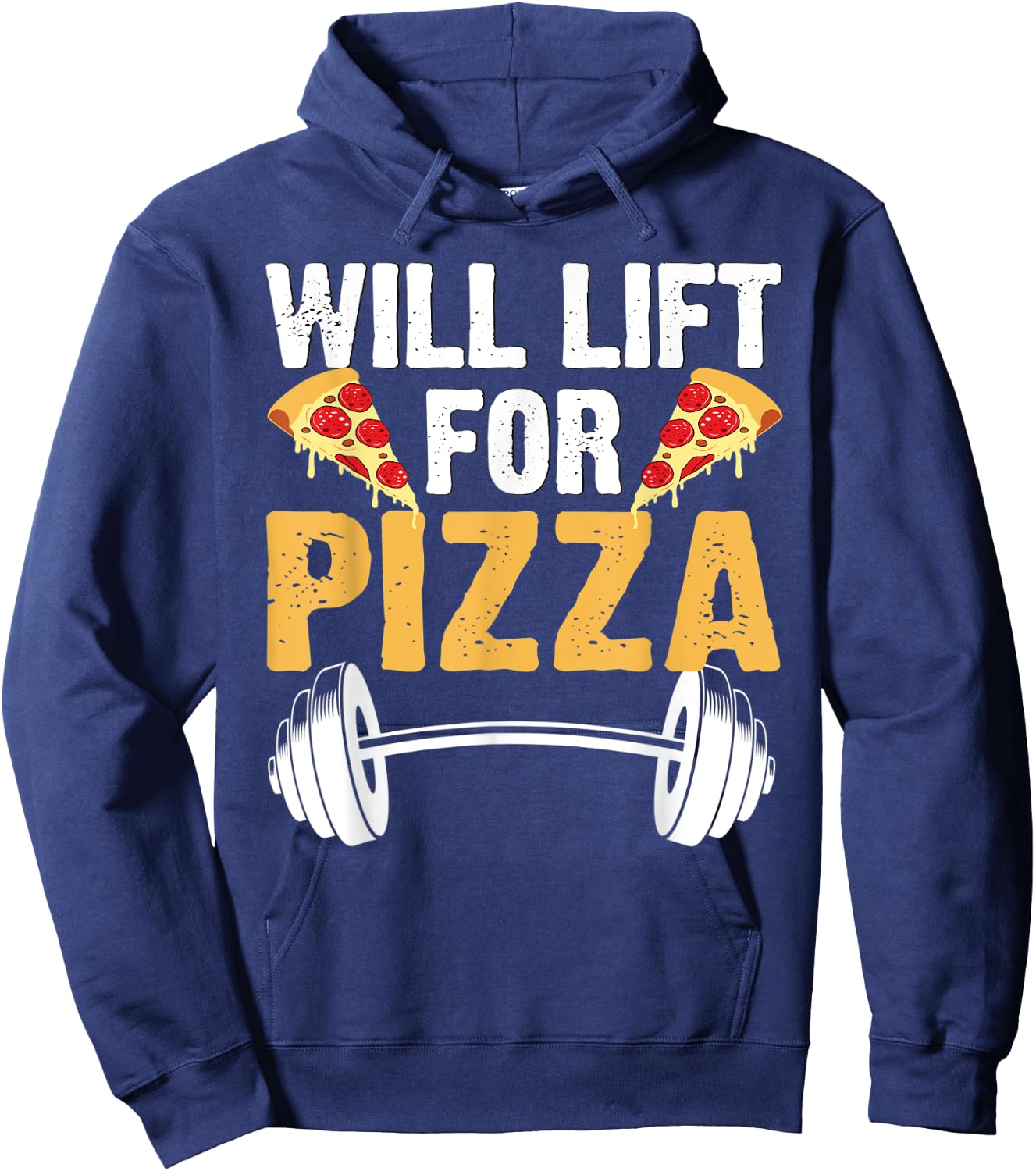 Will Lift For Pizza Gym Workout Weightlifting Hoodie - Hoodie | Navy