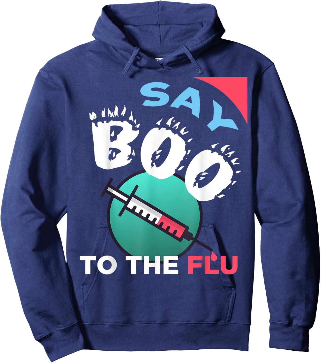 Say Boo To The Flu - Halloween Hoodie - Hoodie | Navy