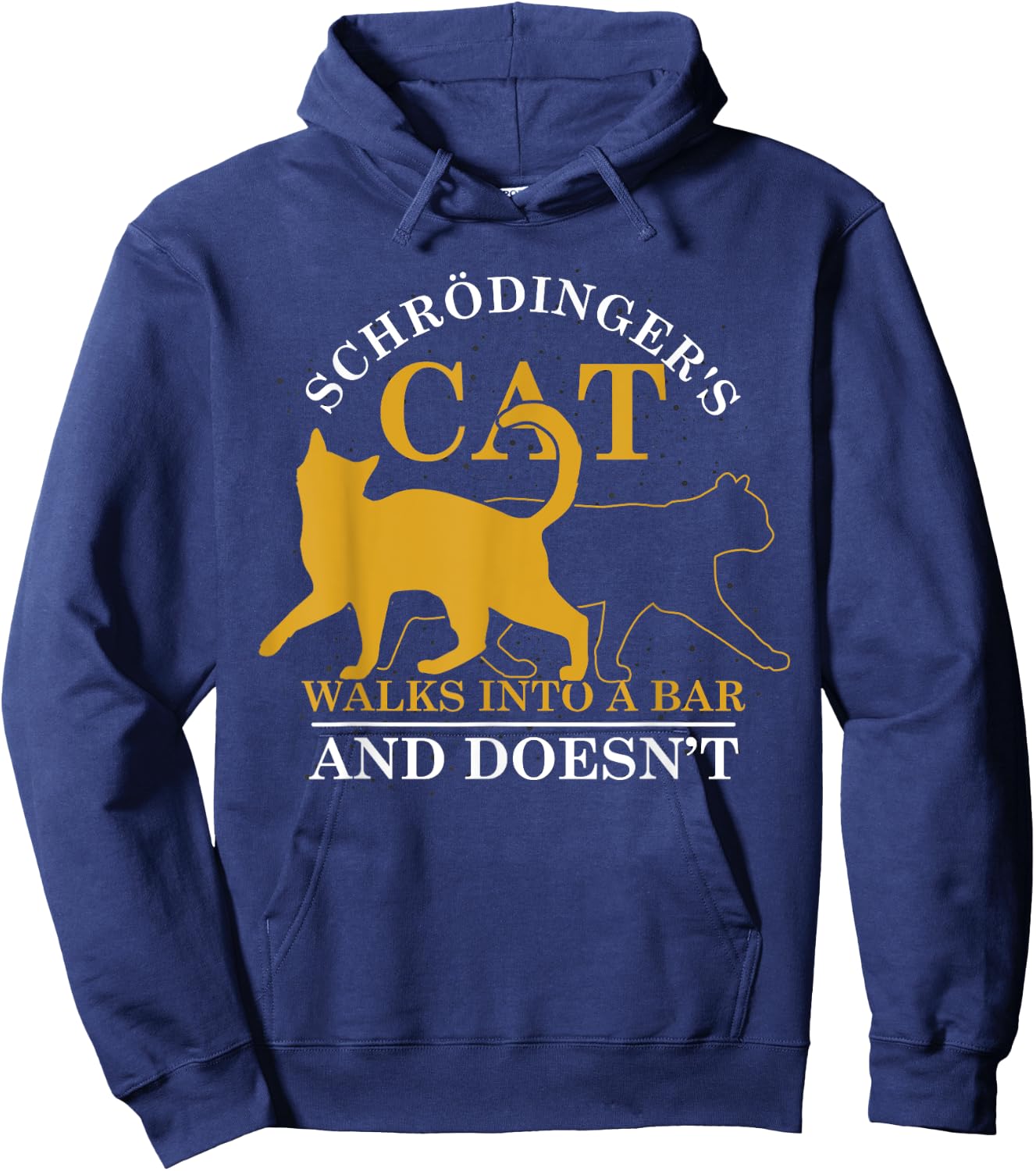 Physicist Humor Funny Scientist Gift Schroedingers Cat Hoodie - Hoodie | Navy