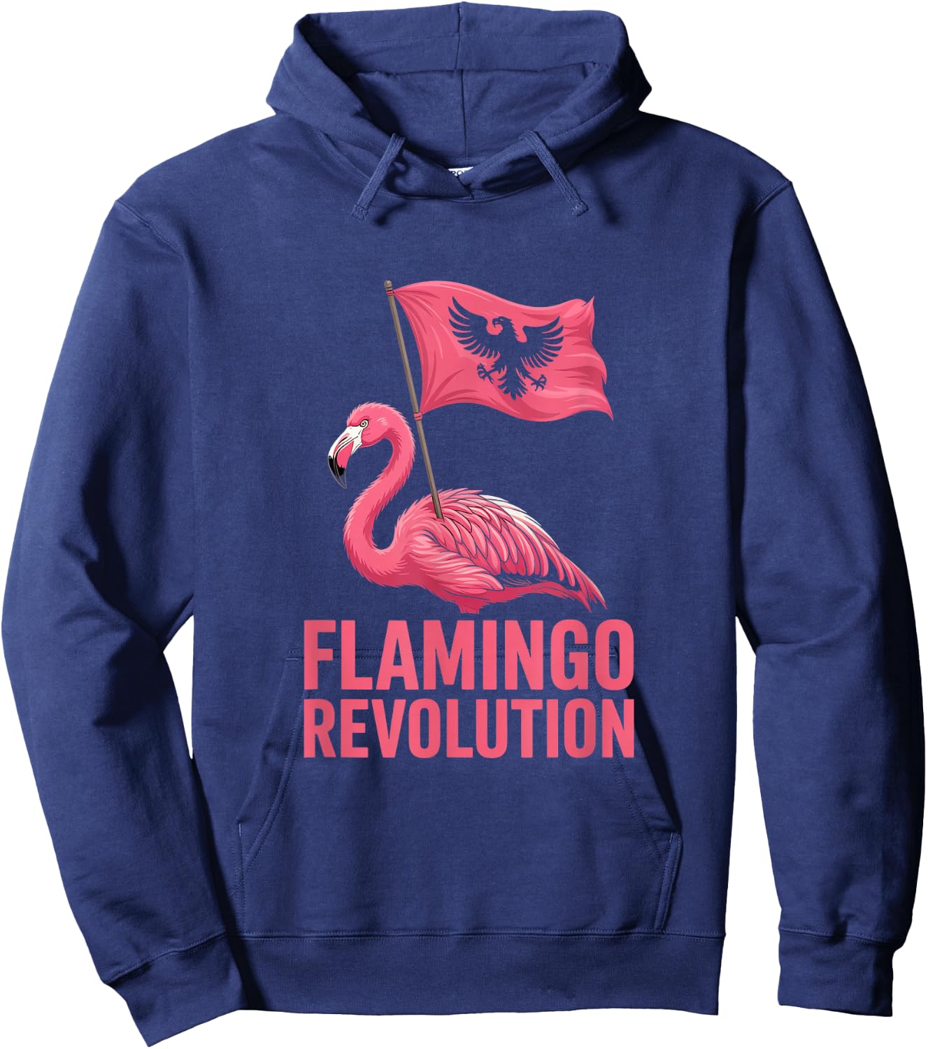 Albania Flag Pink Flamingo Albania is not for Sale Hoodie - Hoodie | Navy