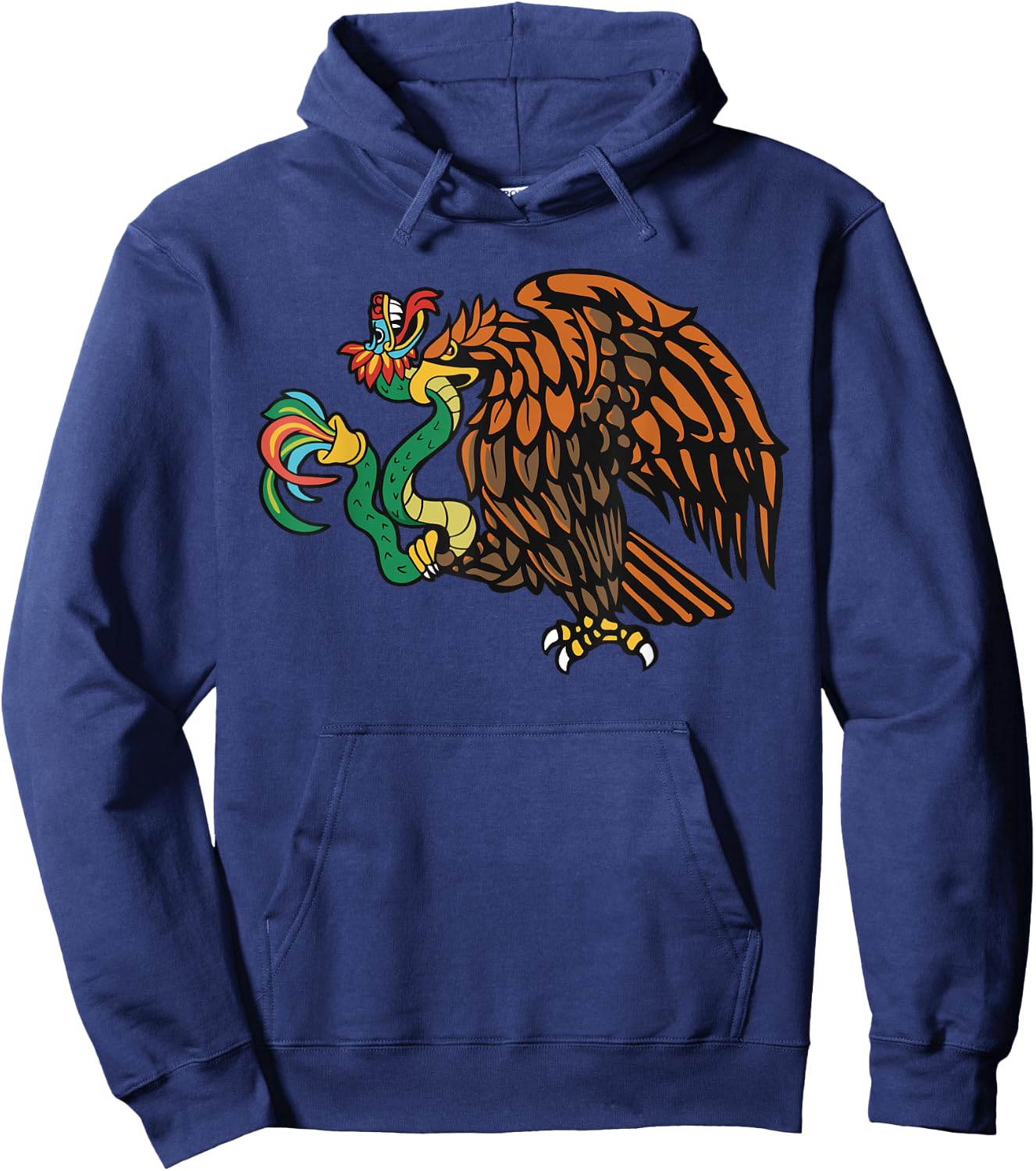 Quetzalcoatl Aztec Feathered Serpent Eagle Mayan Inca Toltec Hoodie - Hoodie | Navy
