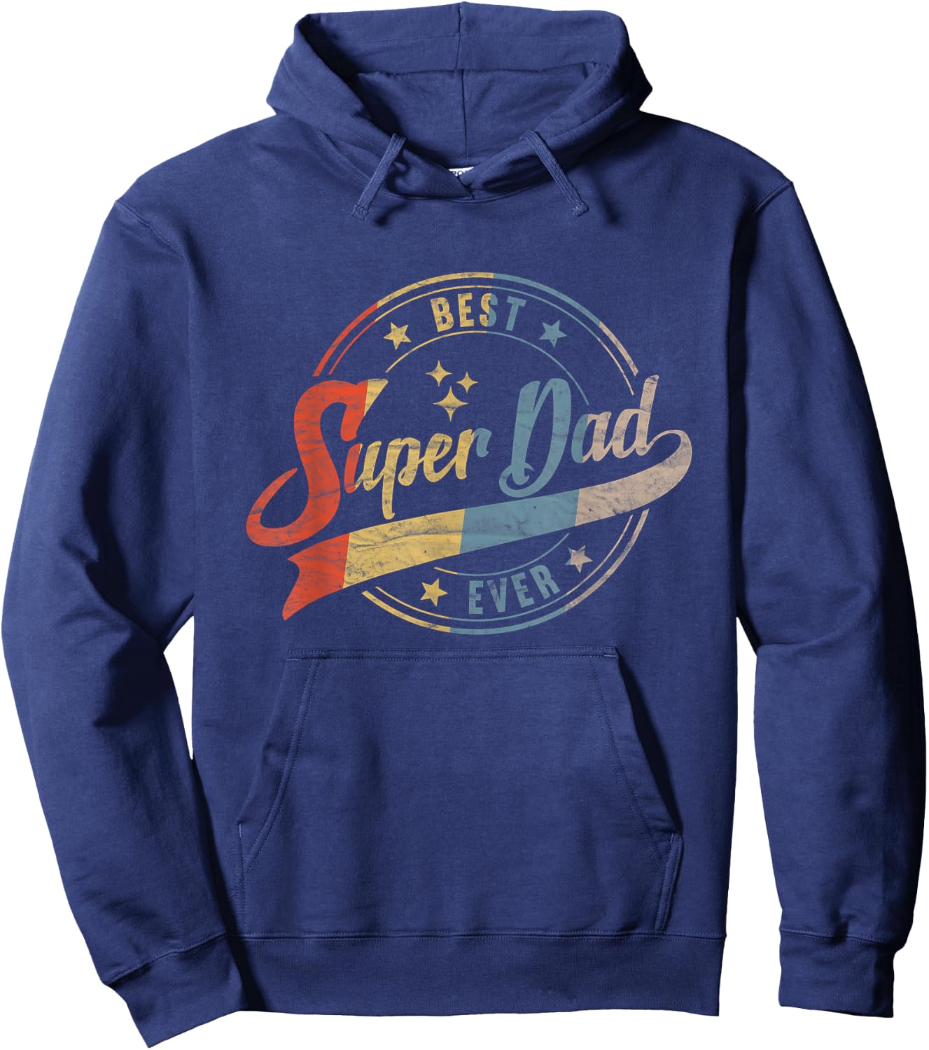 Retro Best Dad Super Dad Ever Father Daddy Father's Day Gift Hoodie - Hoodie | Navy