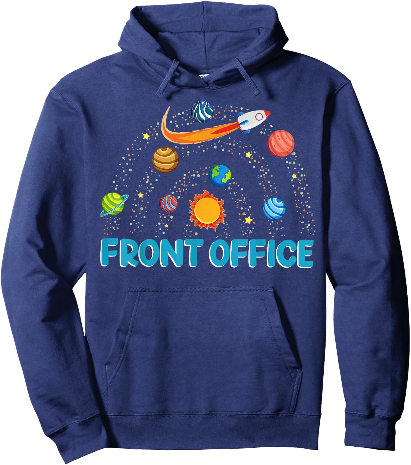 Retro Front Office Outer Space Administrative Assistants Hoodie - Hoodie | Navy