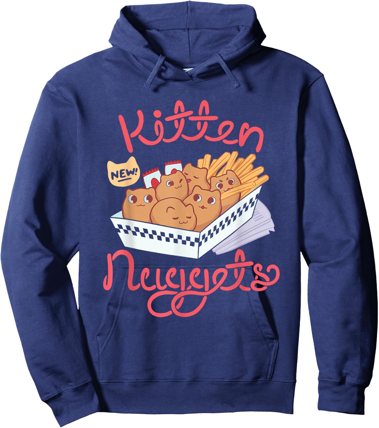 Kitten Nuggets Nugget Kitten Chicken Nugget Lover Gift Hoodie - Hoodie | Navy