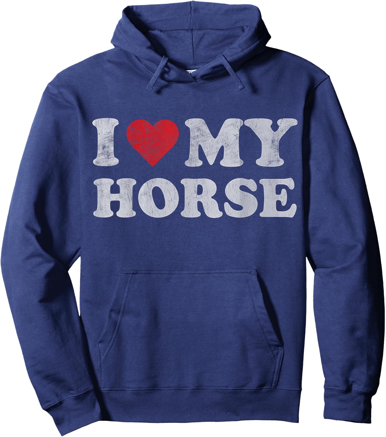 Vintage I Heart My Horse I love my Horses Cute Pet Owner Hoodie - Hoodie | Navy