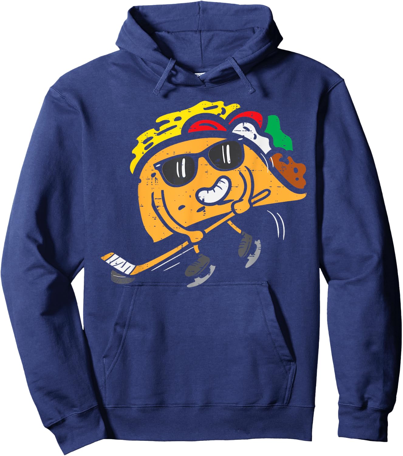 Taco Ice Hockey Cinco De Mayo Mexican Fiesta Boys Men Kids Hoodie - Hoodie | Navy
