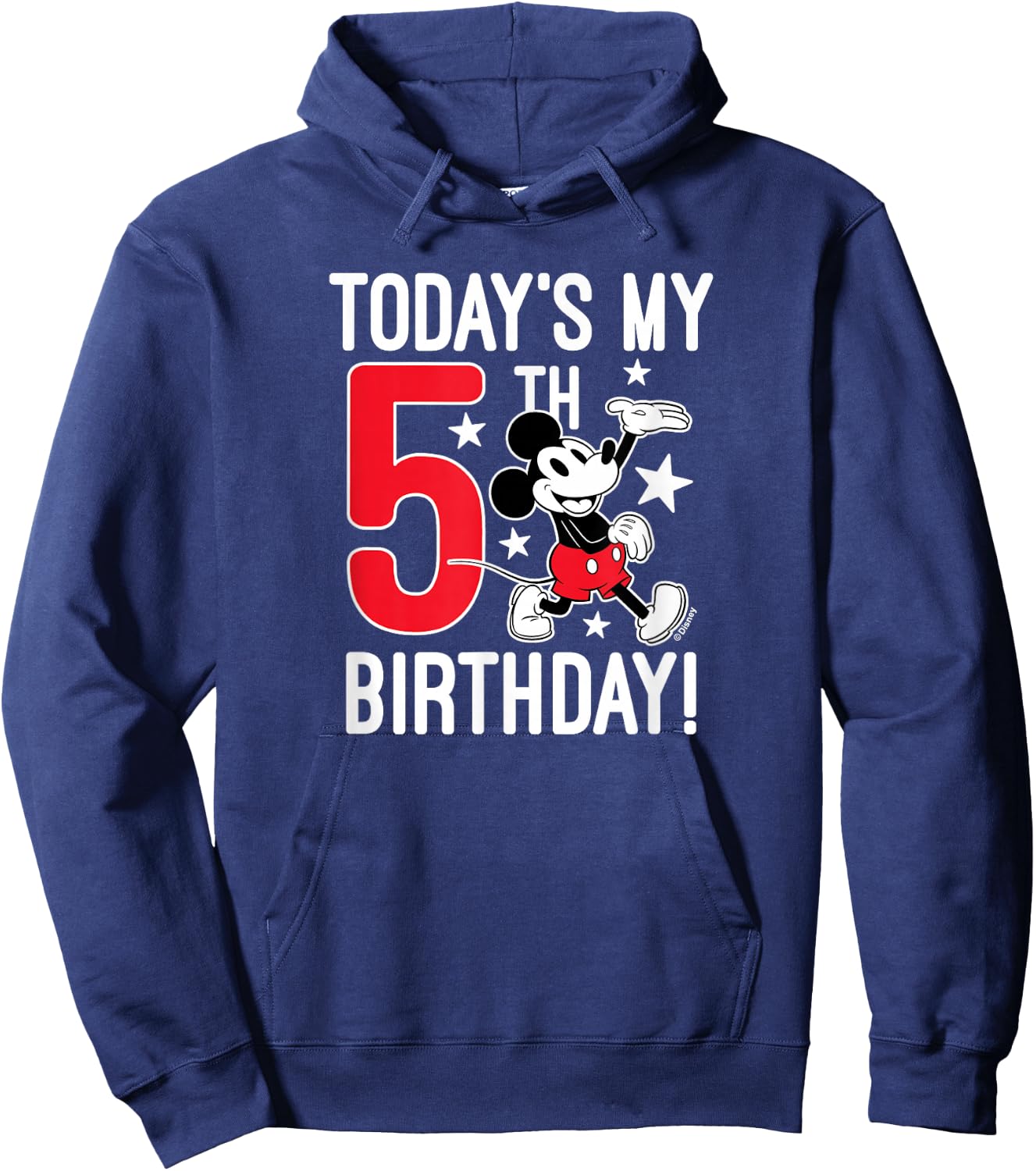 Classic Mickey - Today's My 5th Birthday Hoodie - Hoodie | Navy