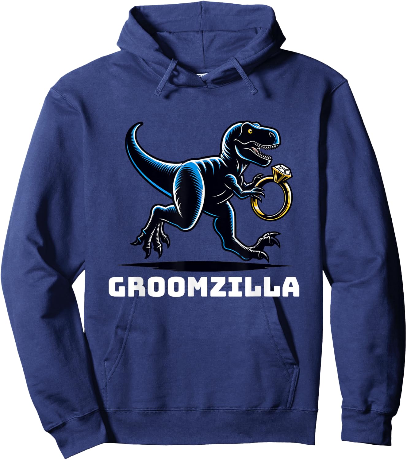 Groomzilla Funny Groom Wedding Husband Hoodie - Hoodie | Navy