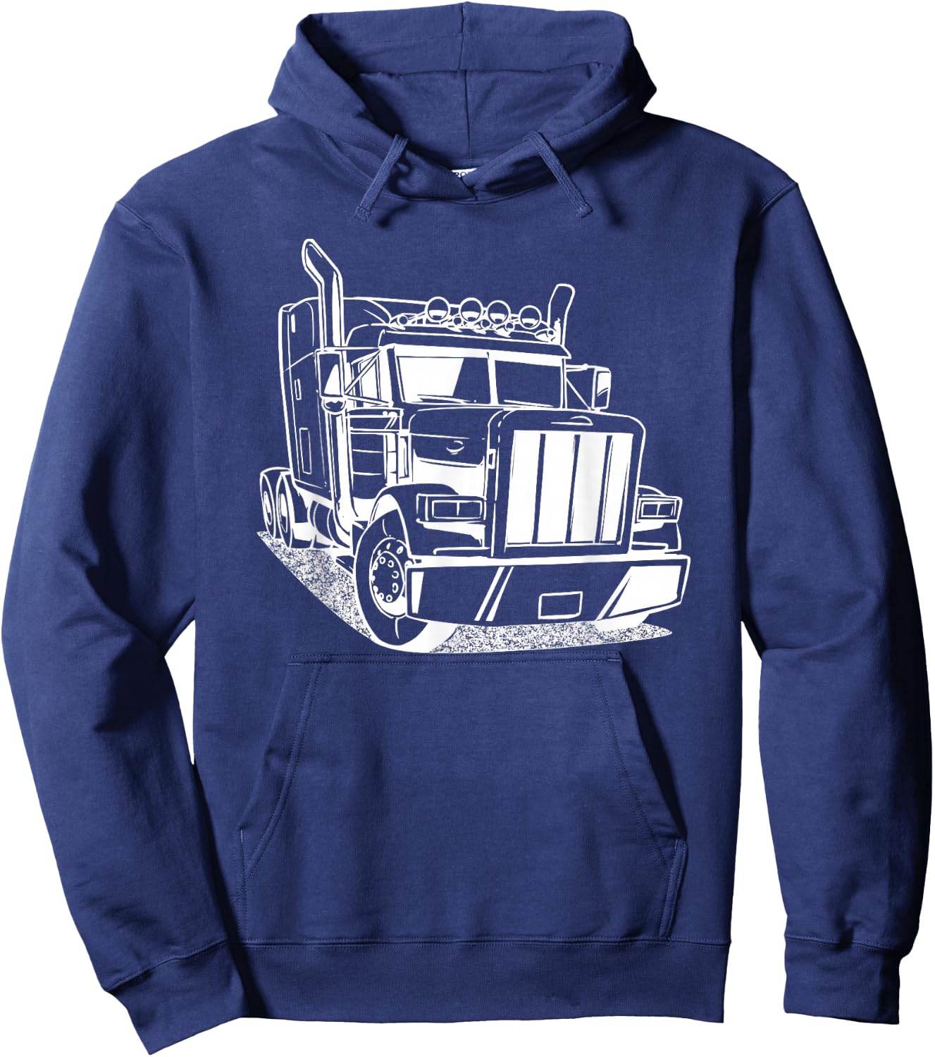 Diesel Big Rig 18 Wheeler Semi Trailer Truck Driver Trucker Hoodie - Hoodie | Navy