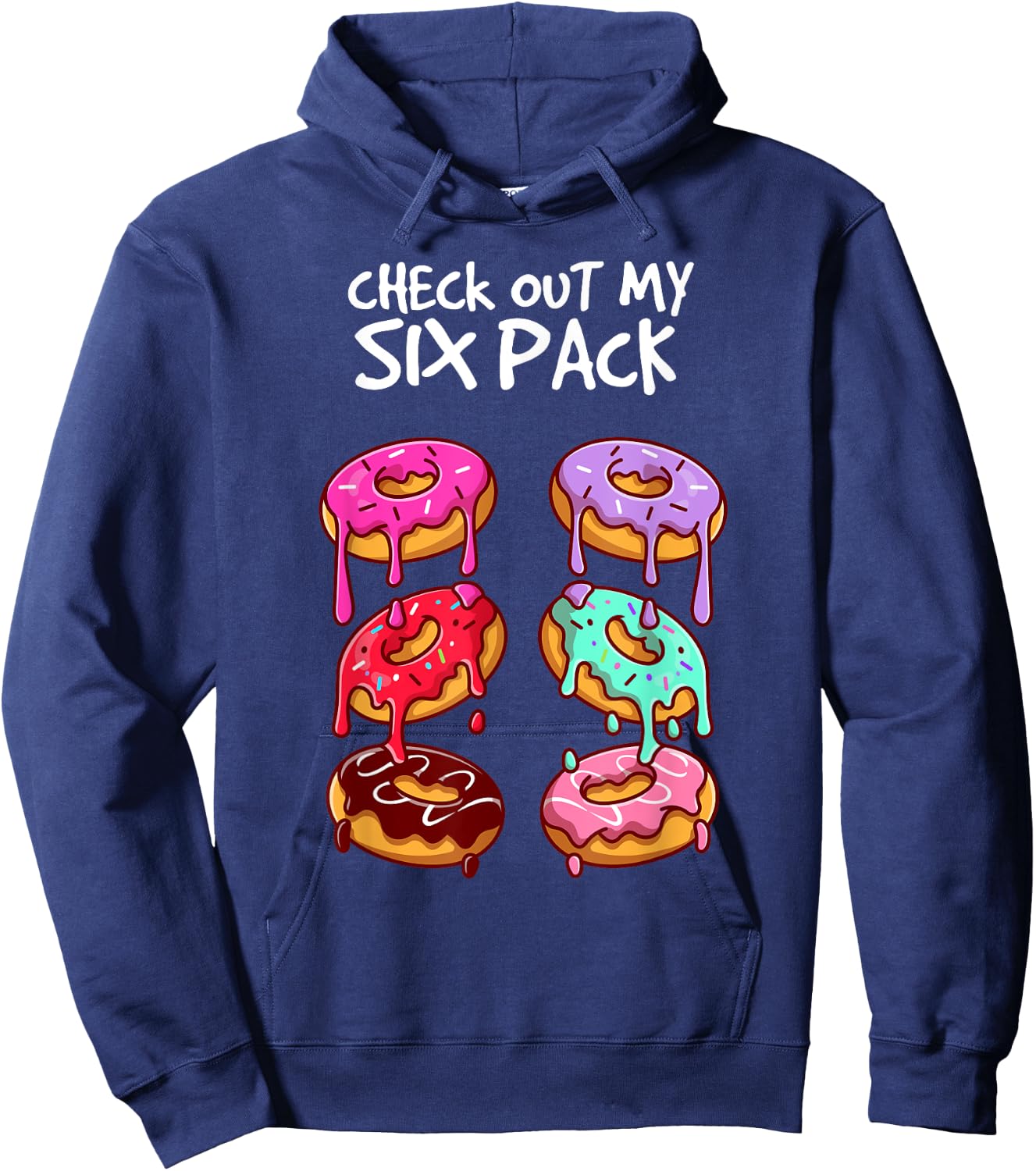 Check out my six pack Foodie Donut Hoodie - Hoodie | Navy