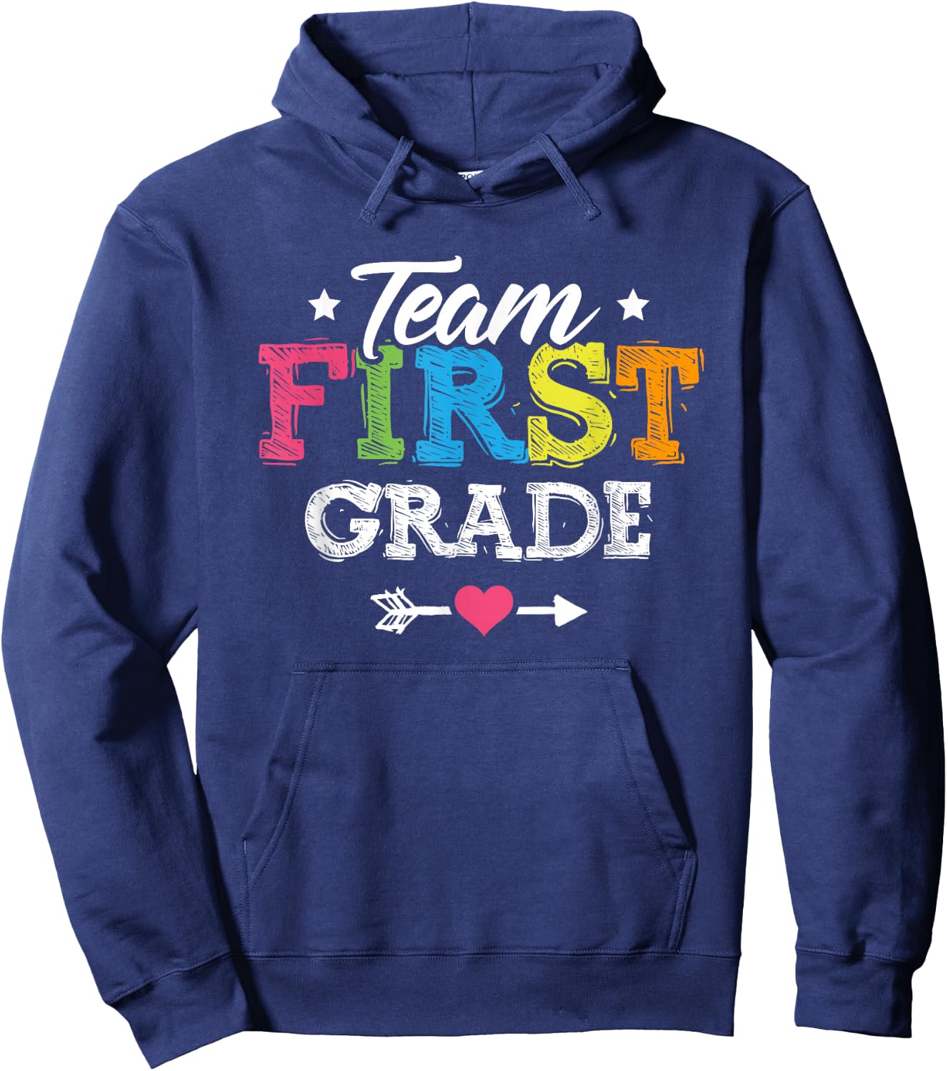Team First Grade Shirt Teacher Student Kids Back To School Hoodie - Hoodie | Navy