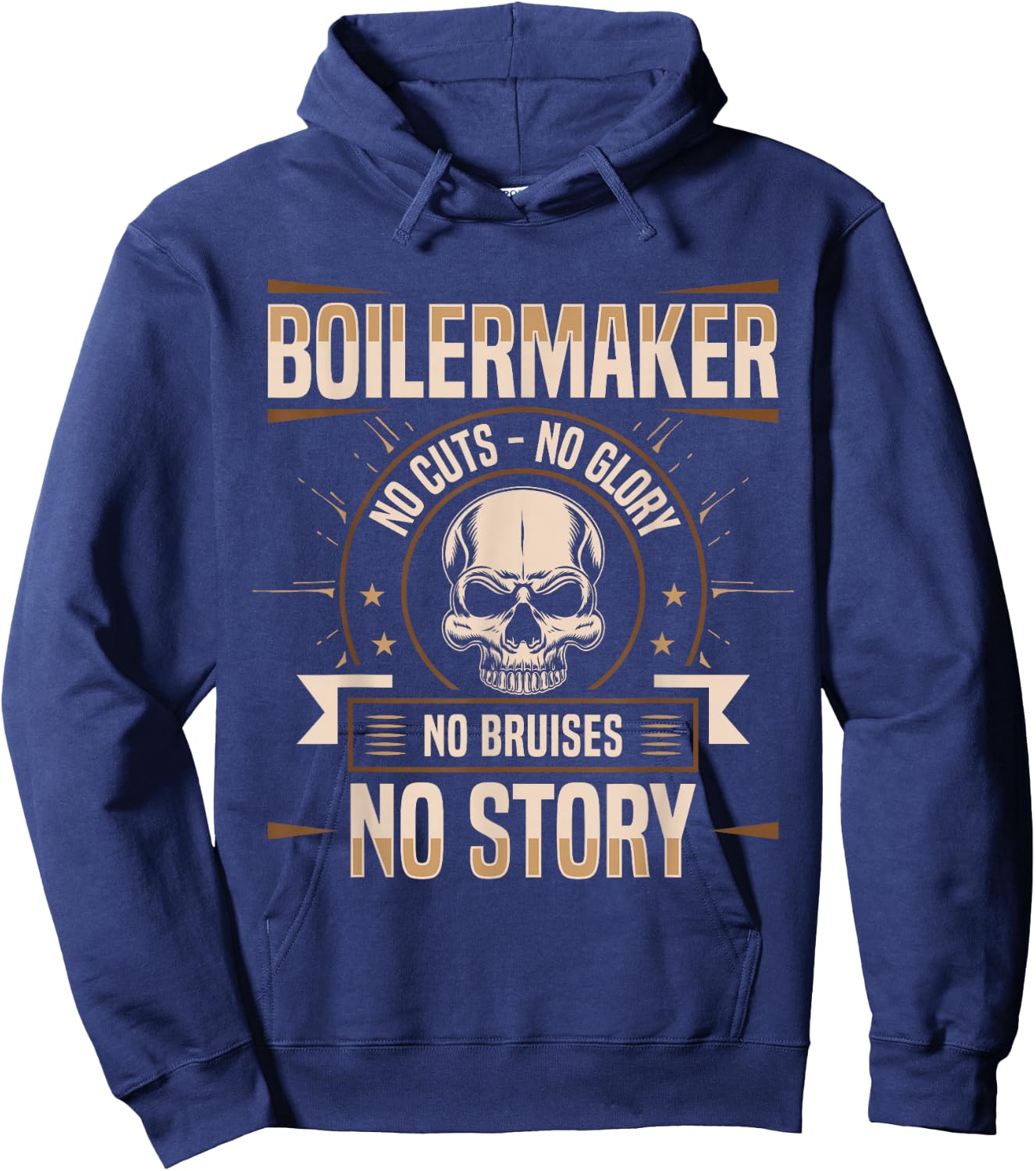 Boilermaker Skull Union Apparel Hoodie - Hoodie | Navy