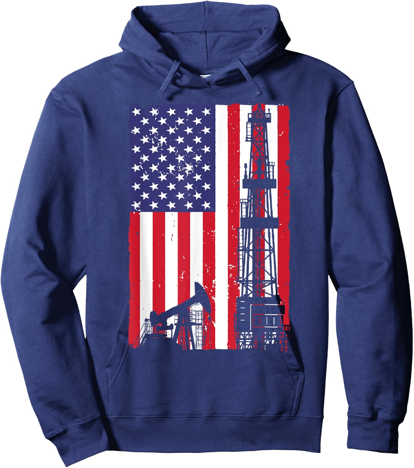 Cool Oil Field Art Women Oilfield Drilling Lovers Hoodie - Hoodie | Navy
