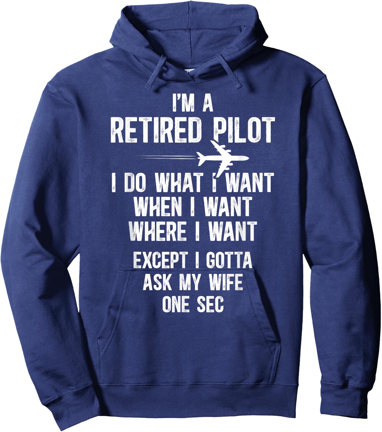 I'm A Retired Pilot Retirement Pilot Hoodie - Hoodie | Navy