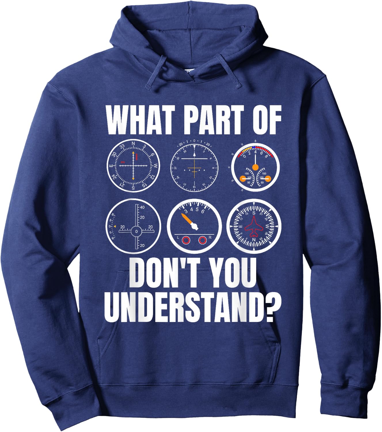 Funny Aviator - Plane Guide Flying Aeroplane Pilot Hoodie - Hoodie | Navy