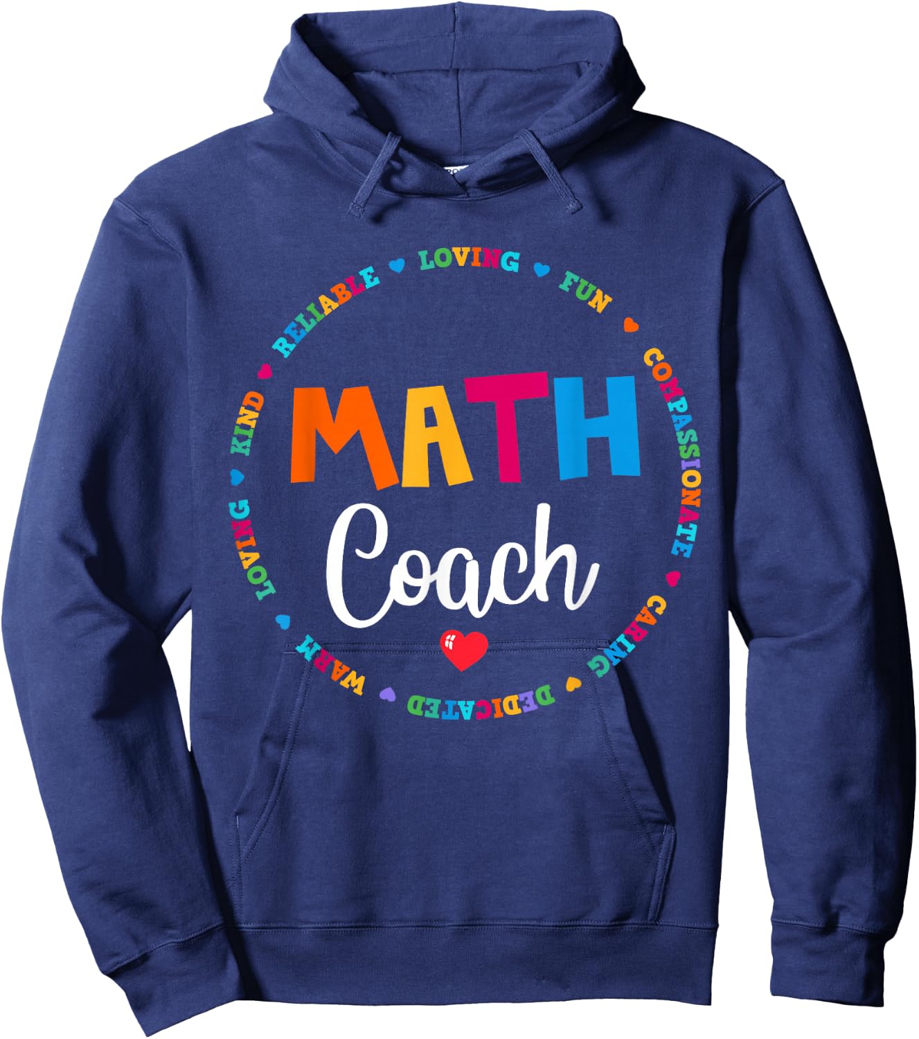 Instructional Math Coach Crew Back to School Matching Group Hoodie - Hoodie | Navy