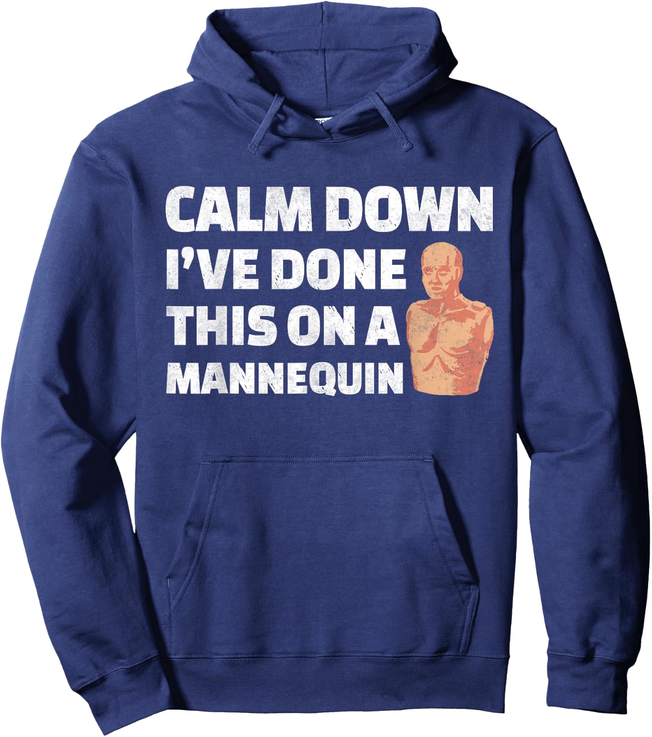 Calm Down I've Done This on a Mannequin Vintage Paramedic Hoodie - Hoodie | Navy