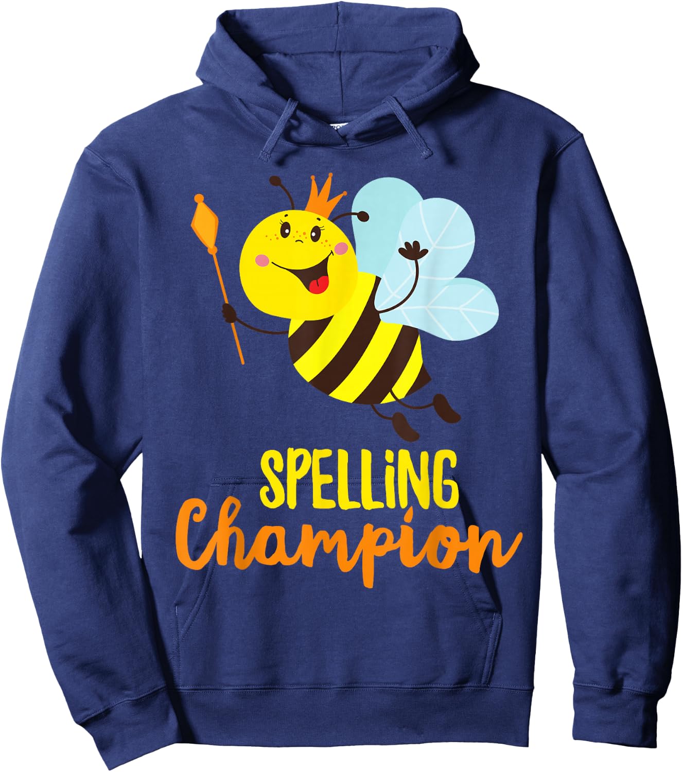 Spelling Champion Cute Bee Winner of Spelling Contest Hoodie - Hoodie | Navy