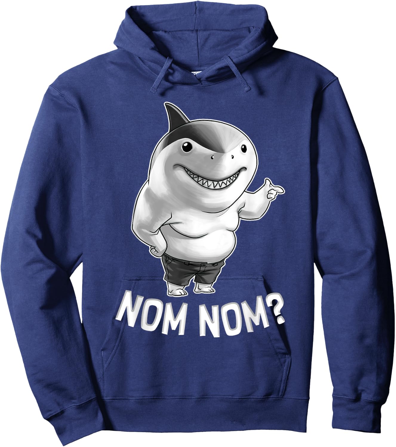 Big Shark In The Squad Nom Nom Funny Movie Character Hoodie - Hoodie | Navy