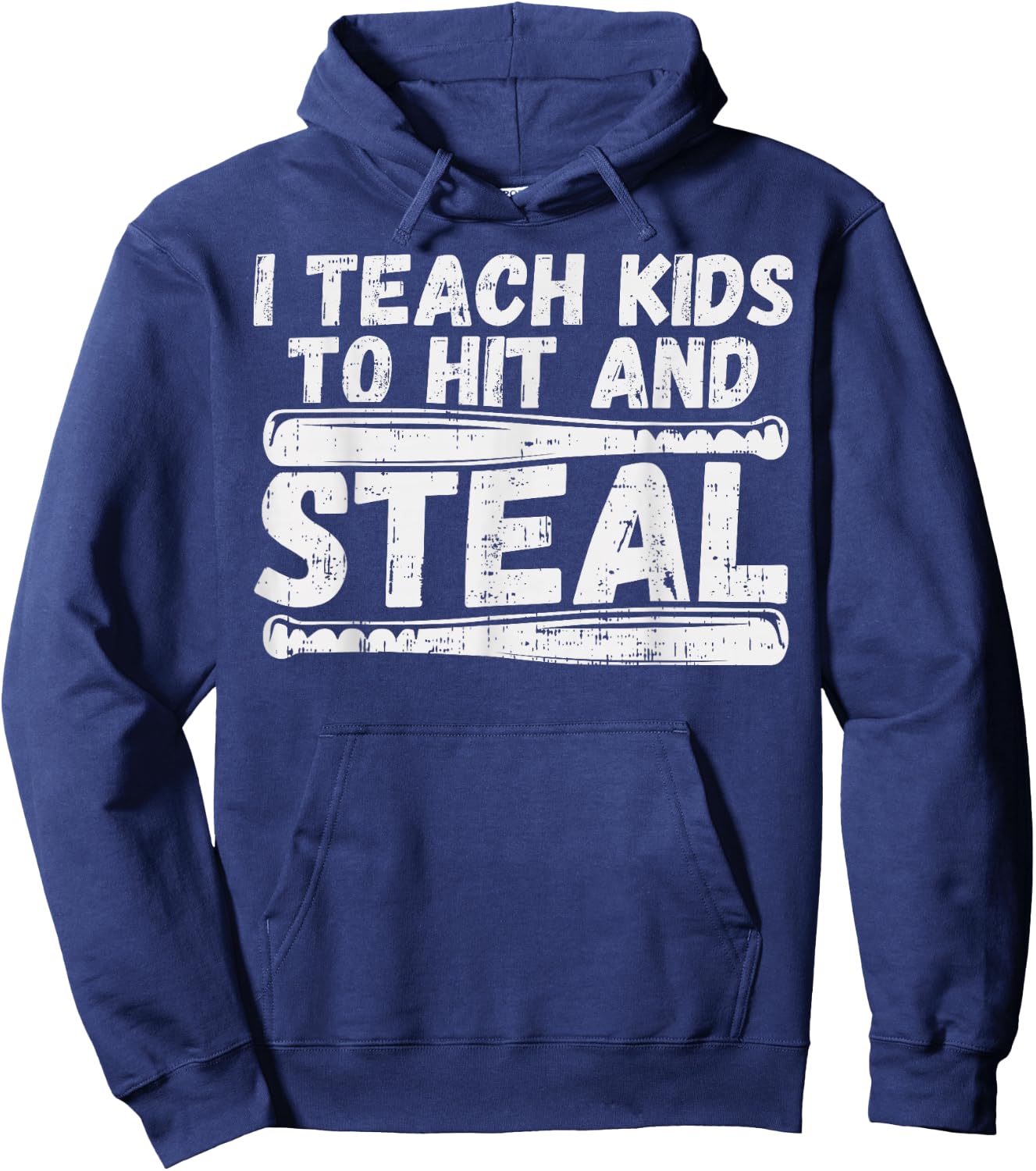 I Teach My Kids To Hit & Steal Shirt Baseball Dad Coach Gift Hoodie - Hoodie | Navy