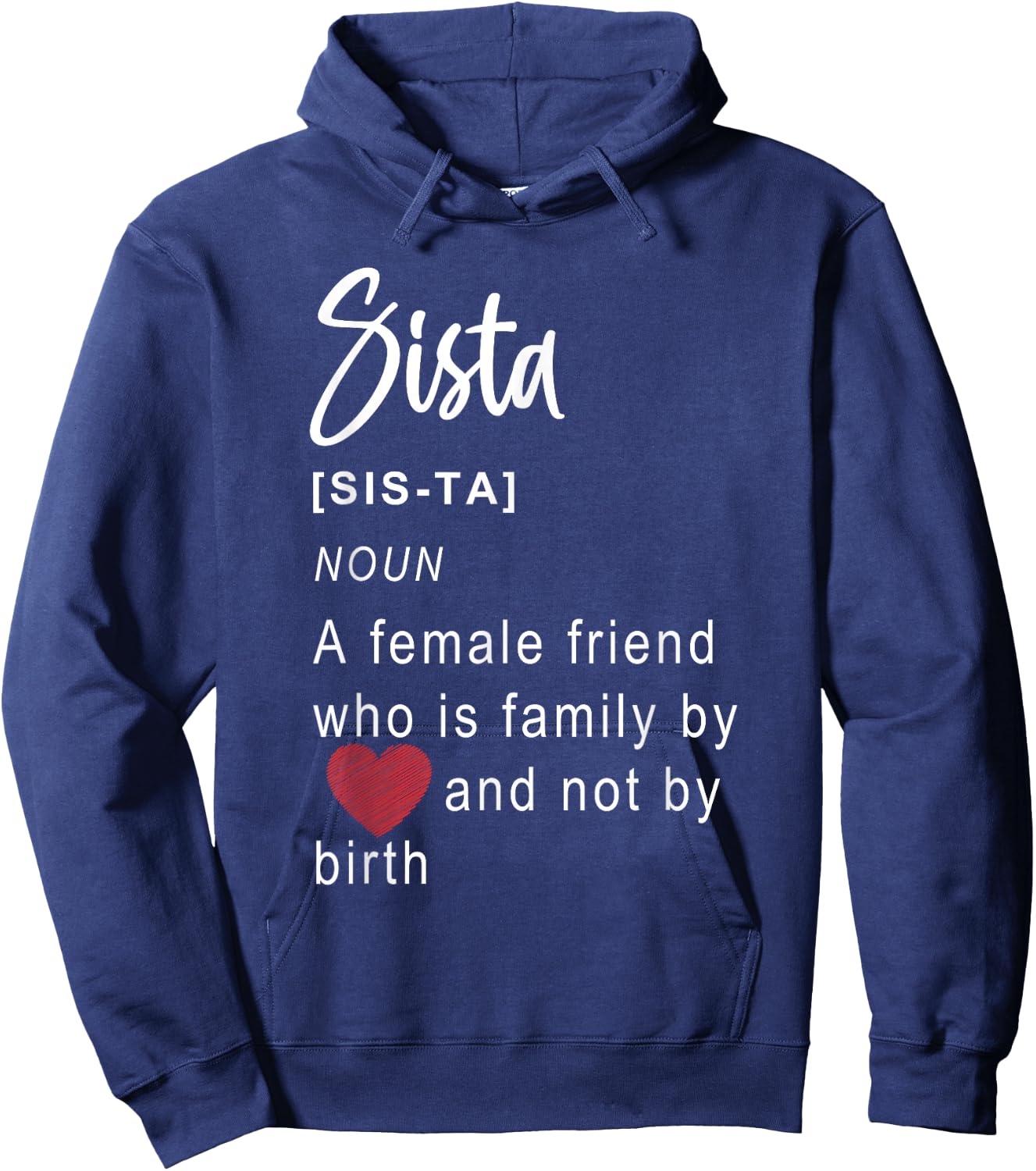 Best Queen Sistas Gifts for Plus Women Sistas Friends Girl Hoodie - Hoodie | Navy