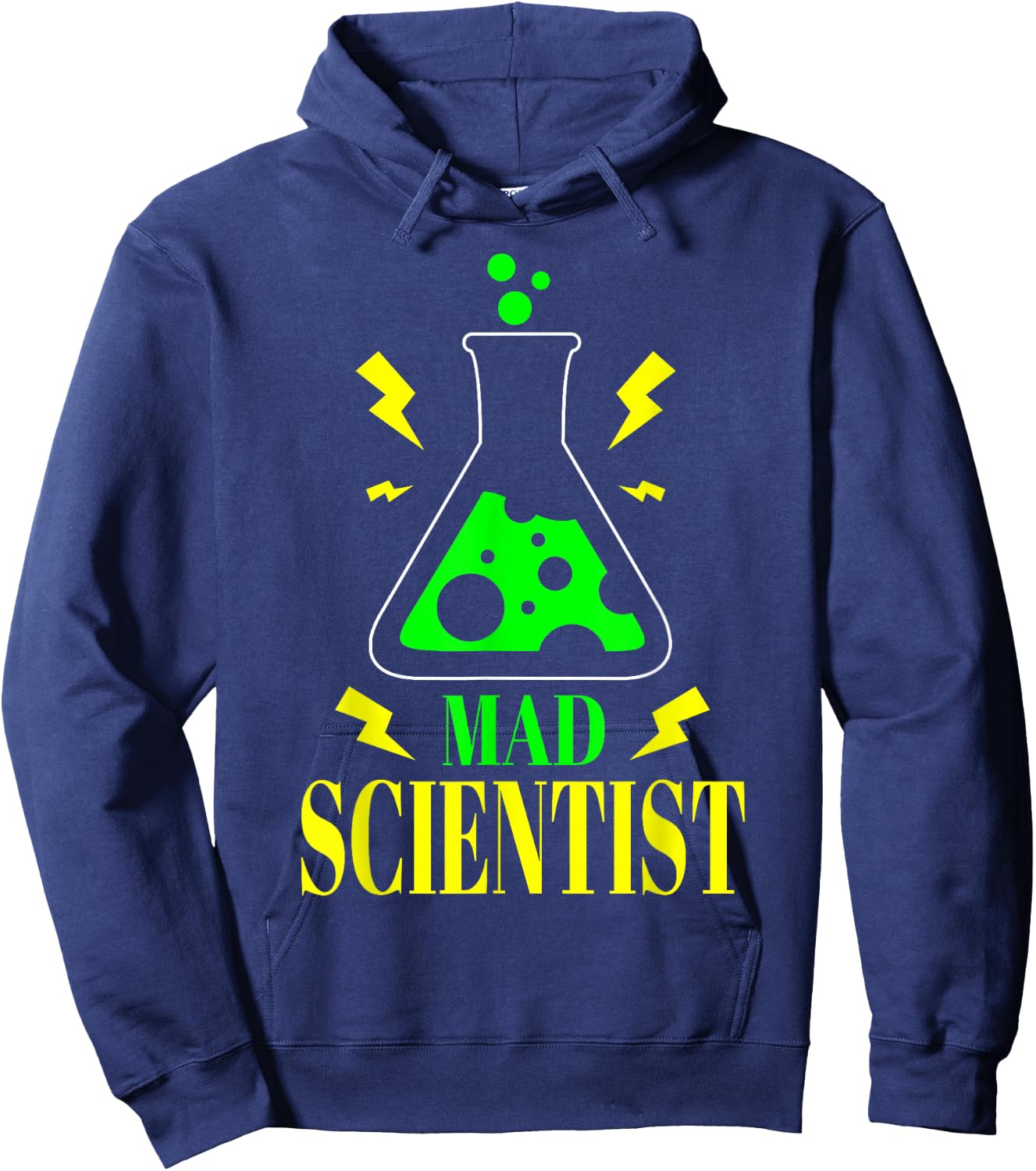 Funny Mad Scientist Men Women Kids Halloween Science Teacher Hoodie - Hoodie | Navy