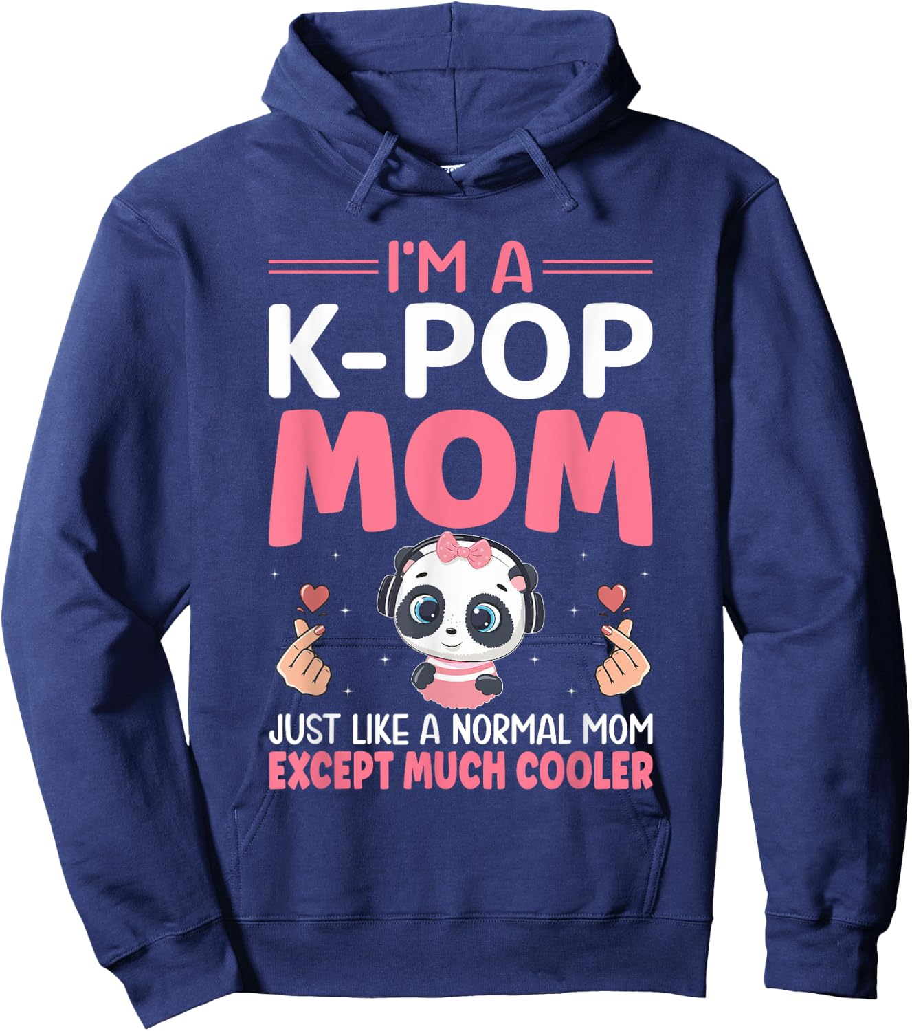A K-Pop Mom Kawaii Anime Girl Boba Drinker Hoodie - Hoodie | Navy