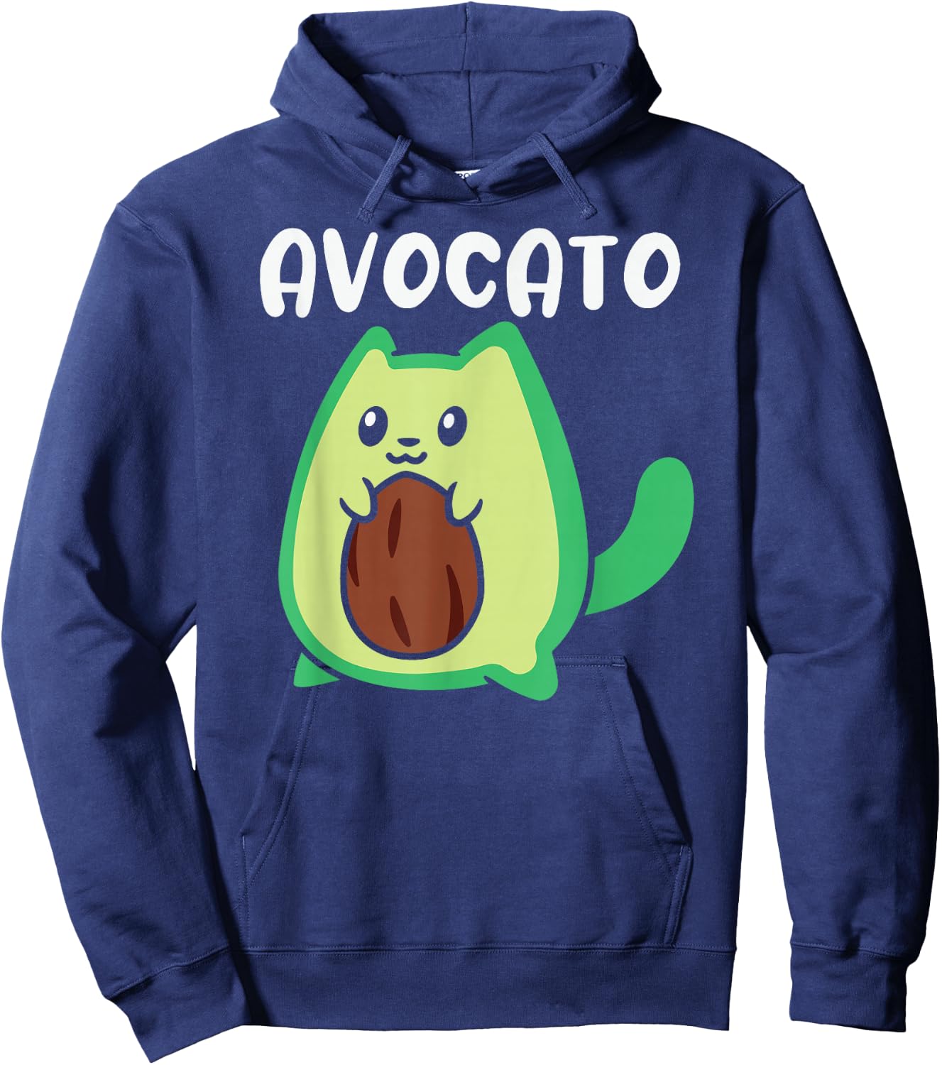 Avocato Funny Cat Lovers Avocado Novelty Hoodie - Hoodie | Navy