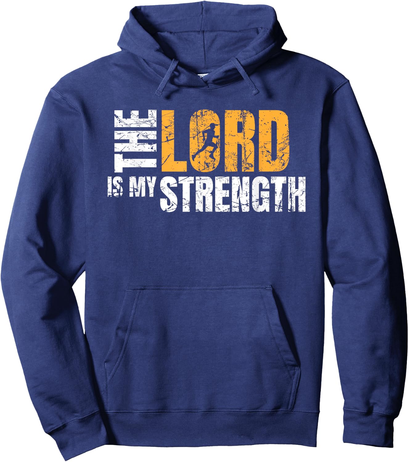 Christian Running Gift - The Lord is My Strength Hoodie - Hoodie | Navy