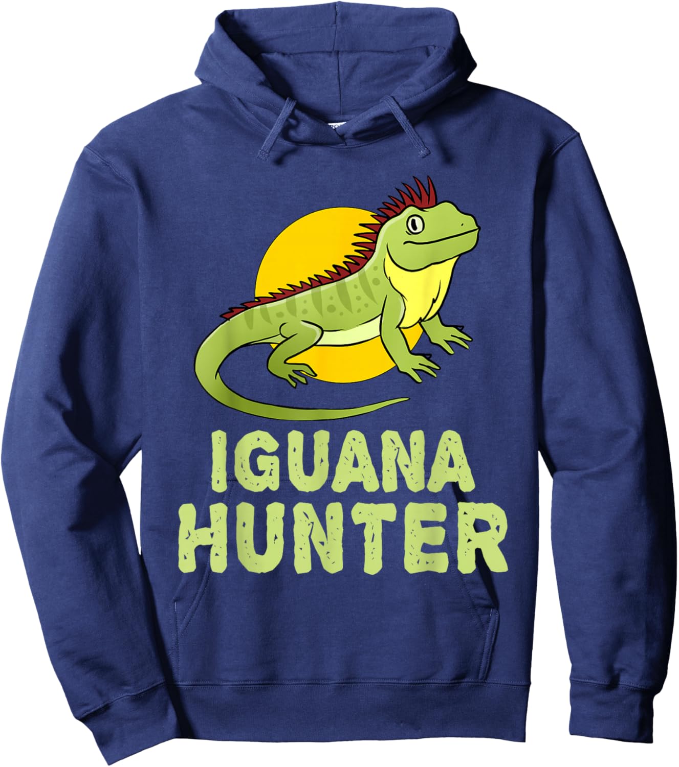 Iguana Hunter Iguana Lover Gift Hoodie - Hoodie | Navy