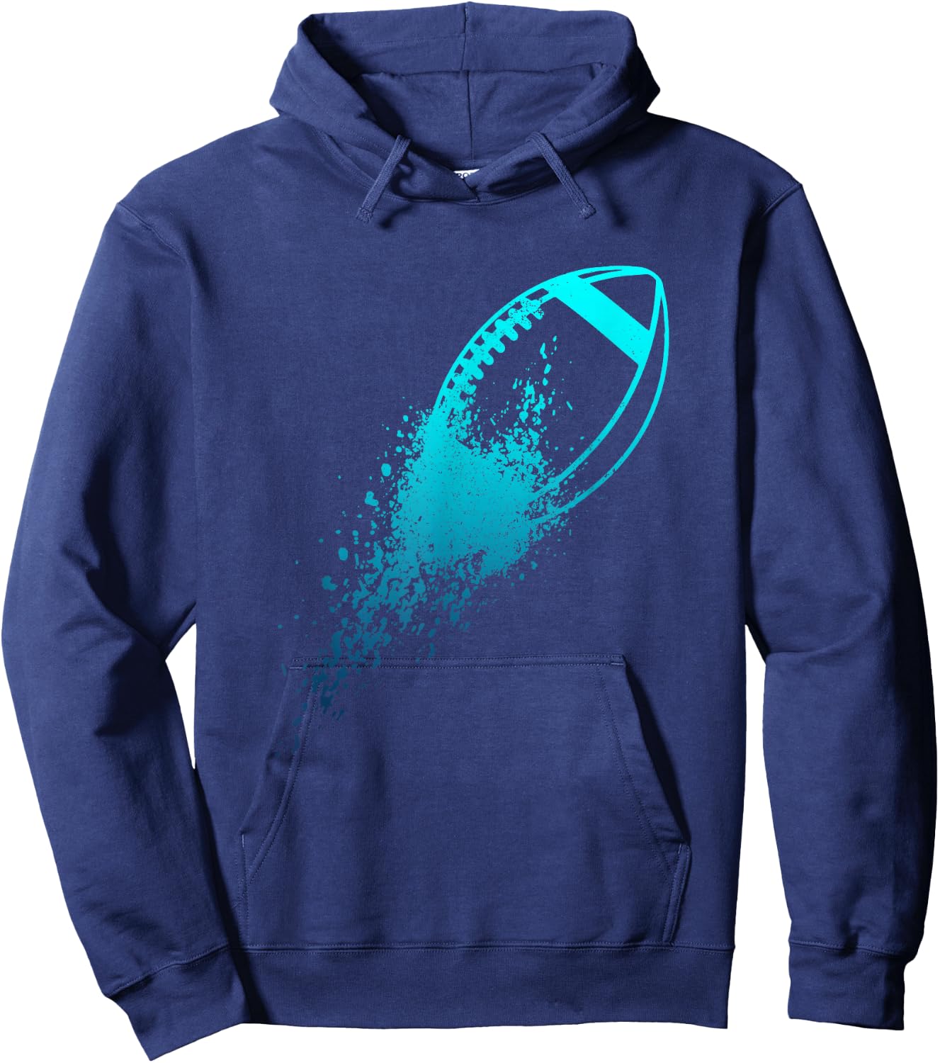 Football Quarterback Lineman Vintage Football Player Hoodie - Hoodie | Navy