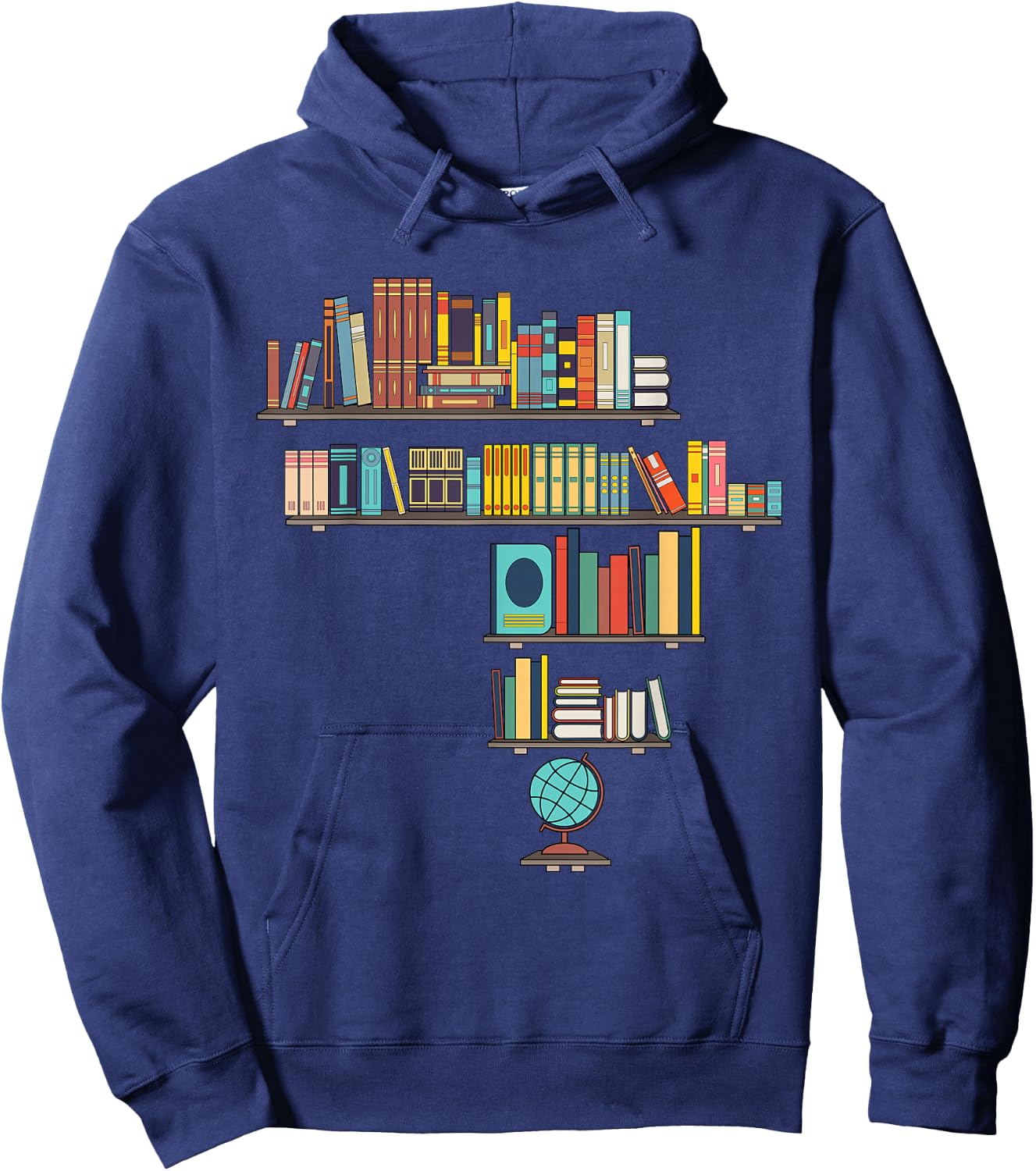 Cool African Map Art Women African Library Reader Hoodie - Hoodie | Navy