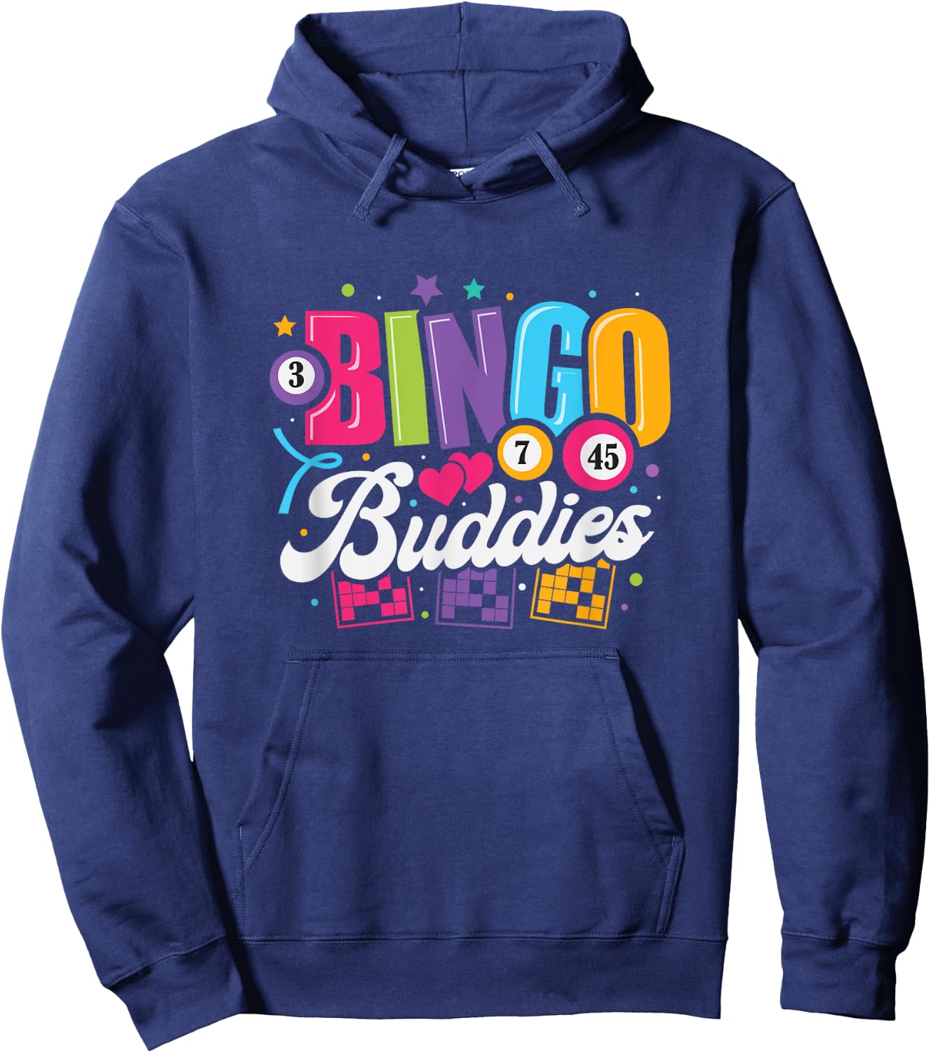 Bingo Buddies Shirt Lucky Game Players Funny Men Women Kids Hoodie - Hoodie | Navy