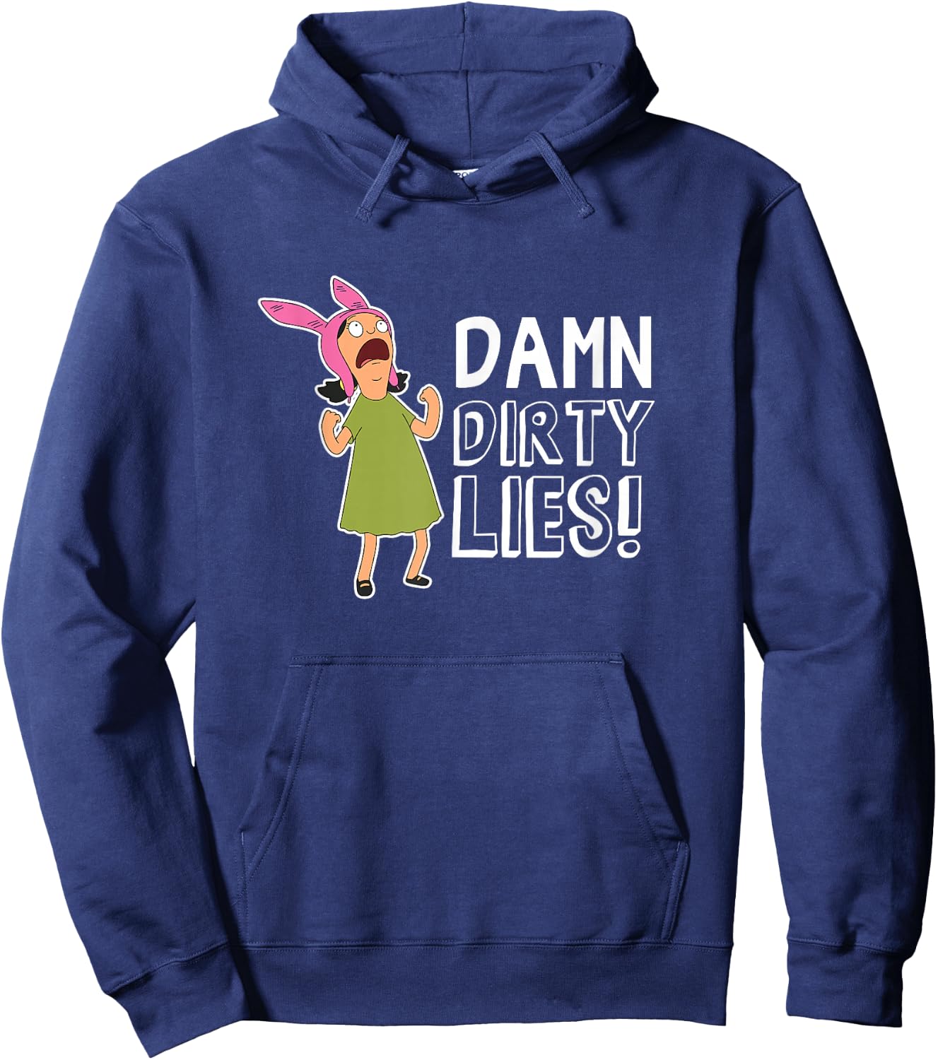 Bob's Burgers Louise Belcher Damn Dirty Lies Hoodie - Hoodie | Navy