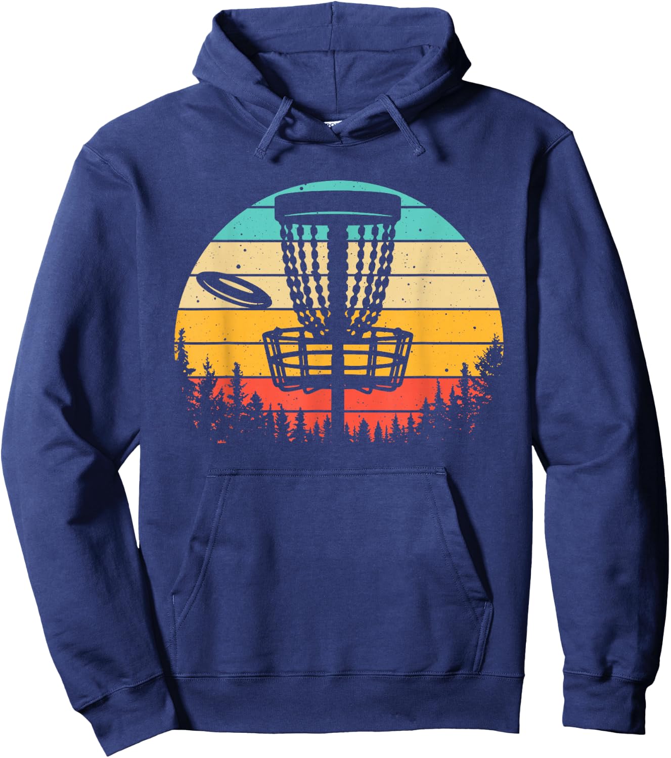 Funny Disc Golf Art Women Vintage Disc Golfer Lovers Hoodie - Hoodie | Navy