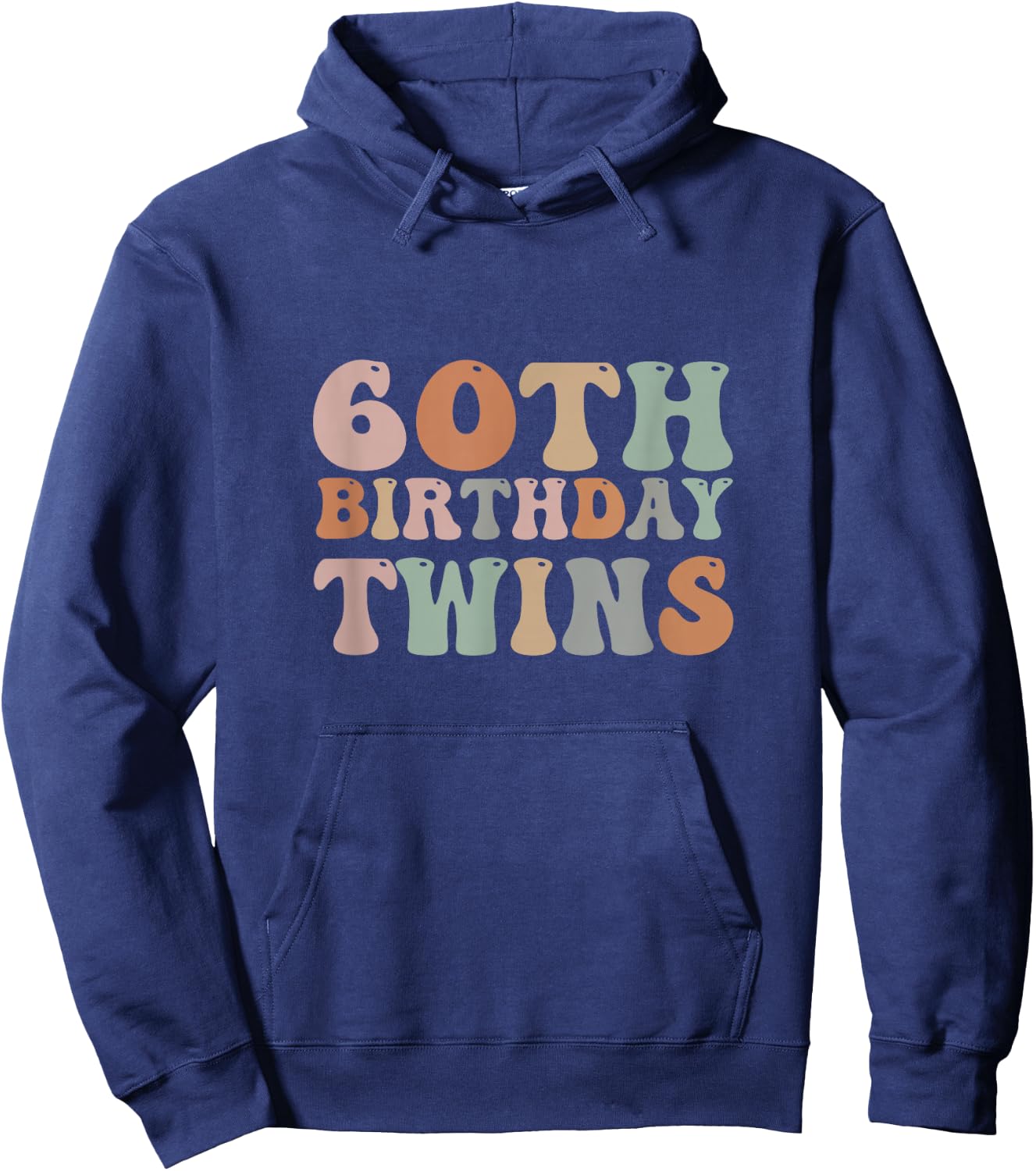 60th Birthday Twins 60 Years Old Twin Sibling Men Women Kids Hoodie - Hoodie | Navy