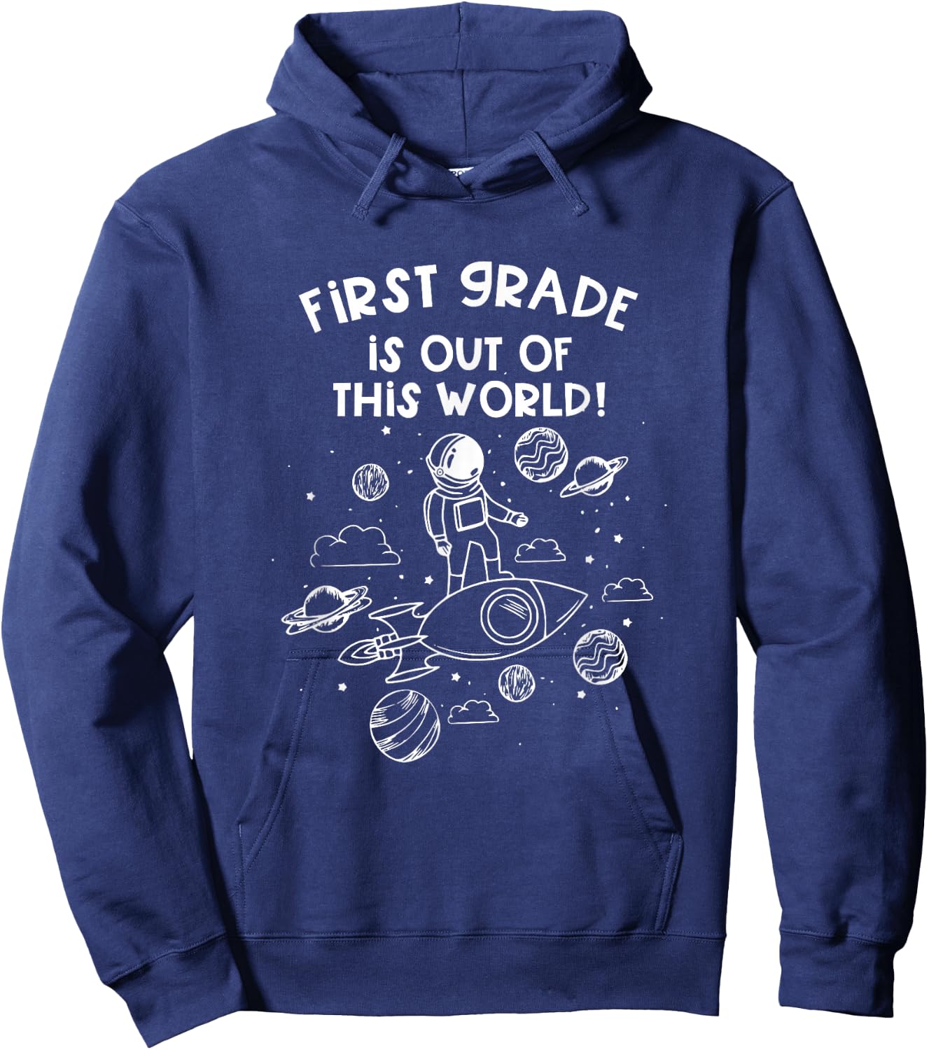 First Grade Teacher First Day of School Team Space Galaxy Hoodie - Hoodie | Navy