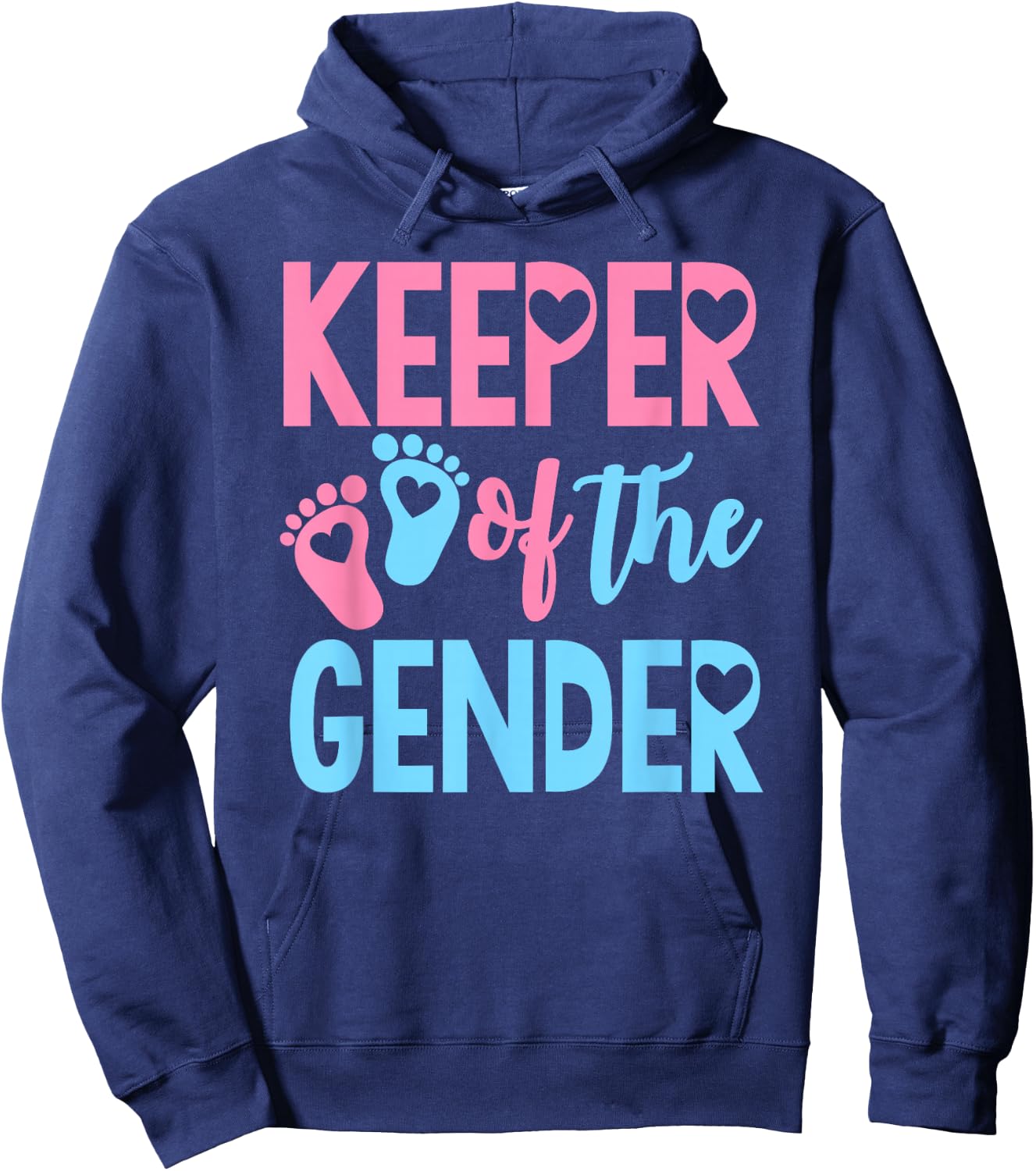 Gender Reveal Keeper of the Gender Pregnancy Announcement Hoodie - Hoodie | Navy