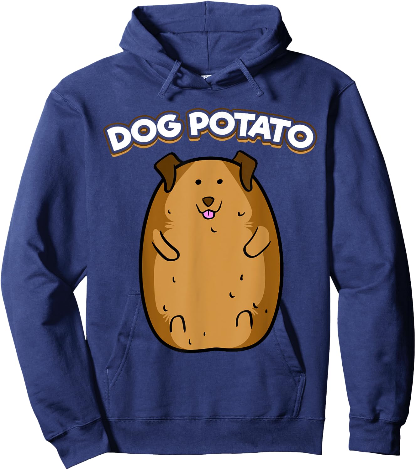 Dog Potato Funny Cute Fat Potato Canine Animal Women Girls Kids Hoodie - Hoodie | Navy