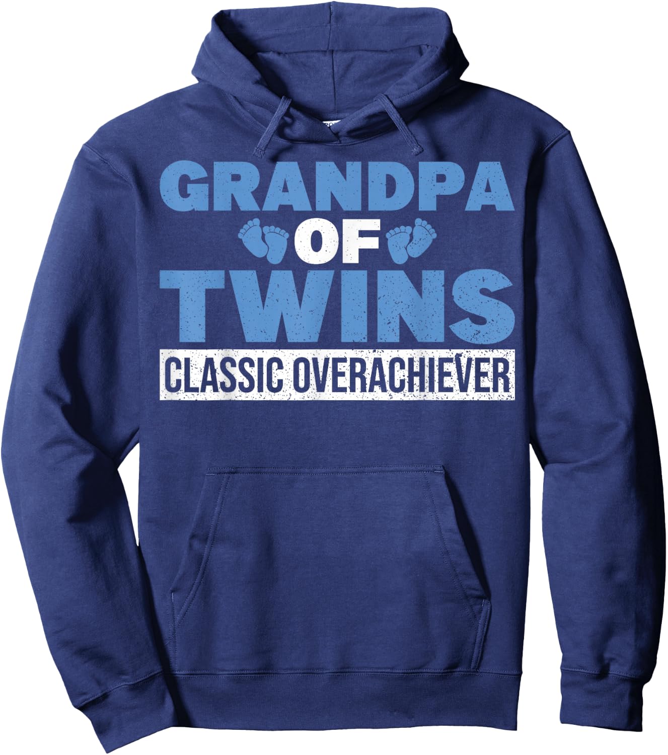 Grandpa Of Twins Classic First Time Grandpa Of Twins Hoodie - Hoodie | Navy