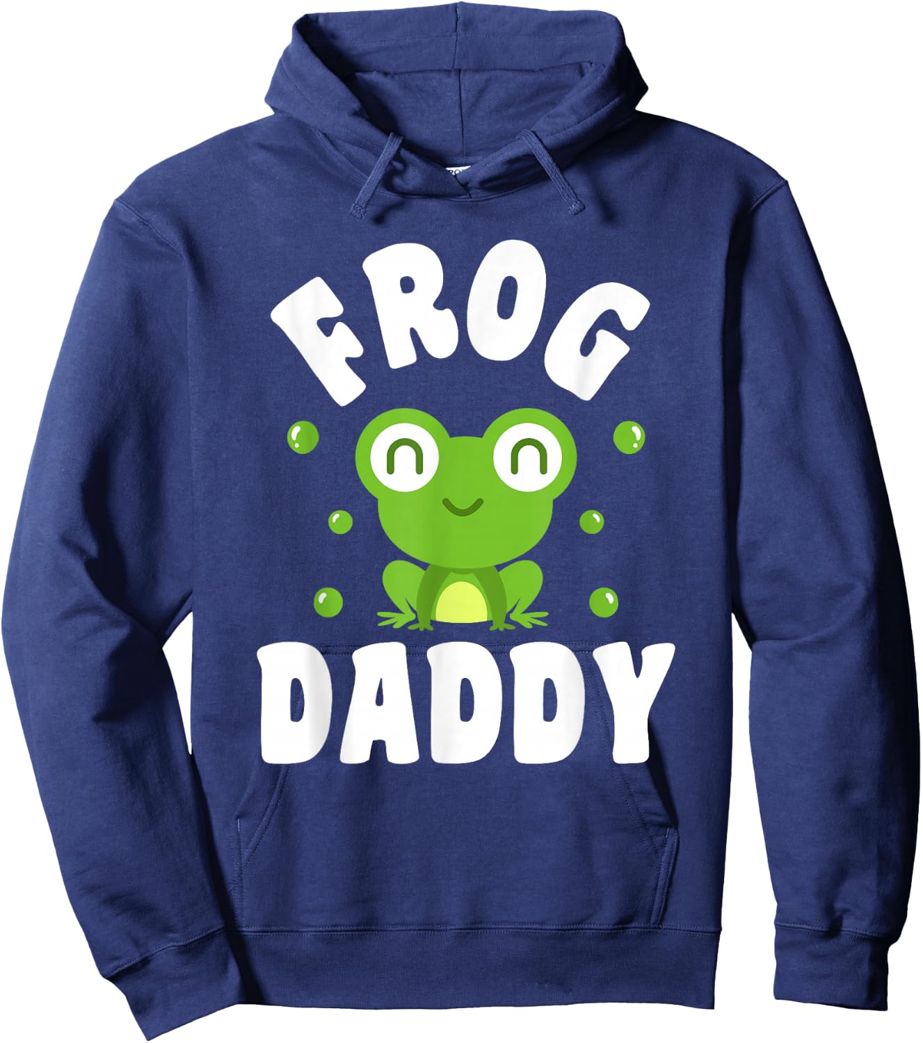 Cute Frog Daddy Cartoon Design Hoodie - Hoodie | Navy