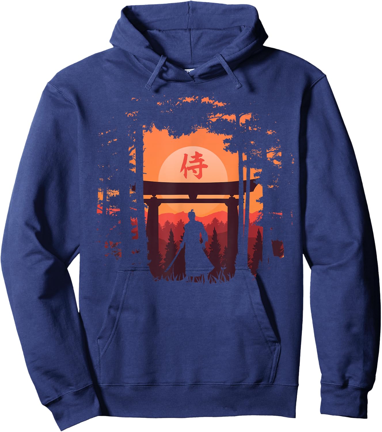 Japanese Samurai Warrior Japanese Swordmen Hoodie - Hoodie | Navy