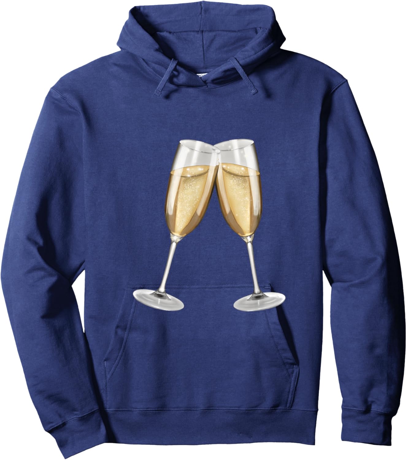Sparkling Wine Glasses Toast (D010-0645B) Hoodie - Hoodie | Navy