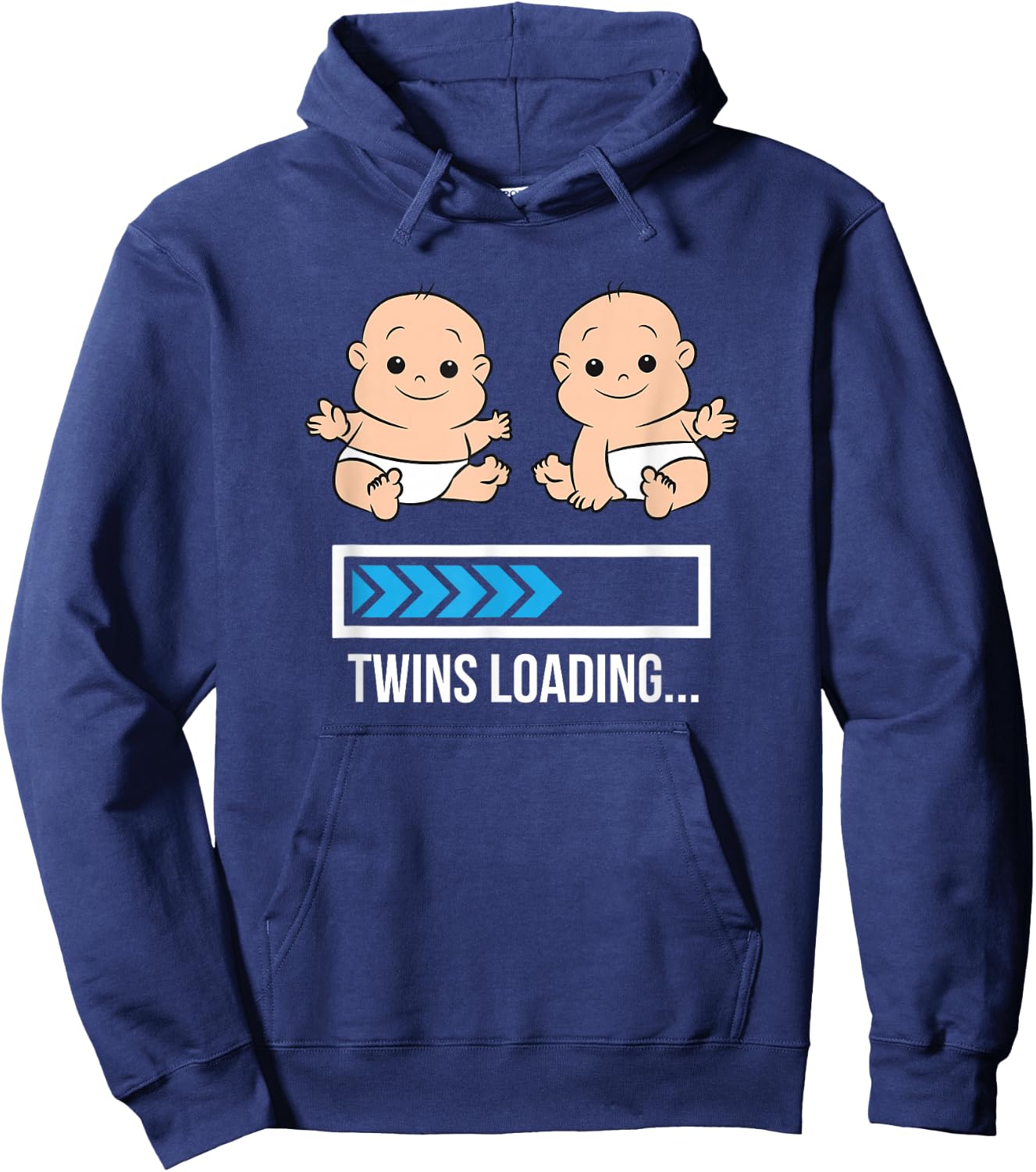 Mom Of Twin Pregnancy Twins Are Loading Pregnant With Twins Hoodie - Hoodie | Navy