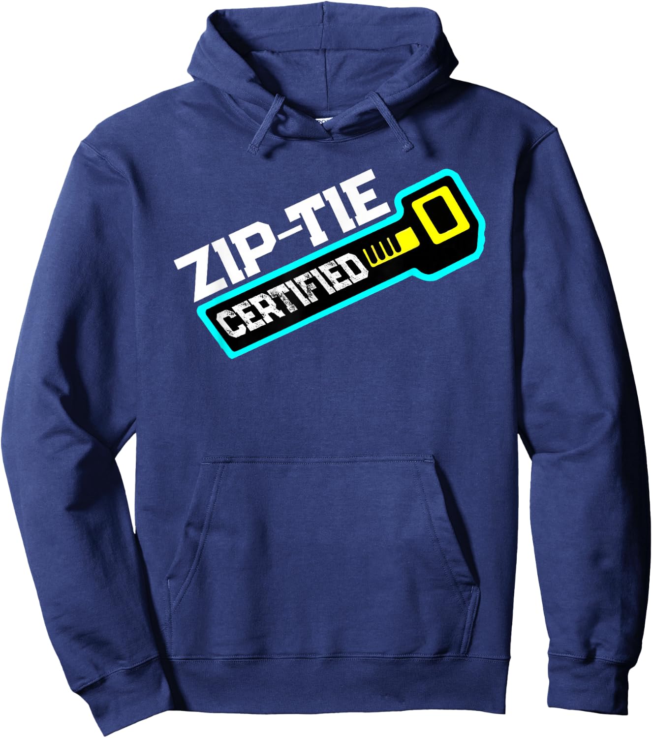Zip Tie Certified Technician Fixing Man Funny Mechanic Hoodie - Hoodie | Navy
