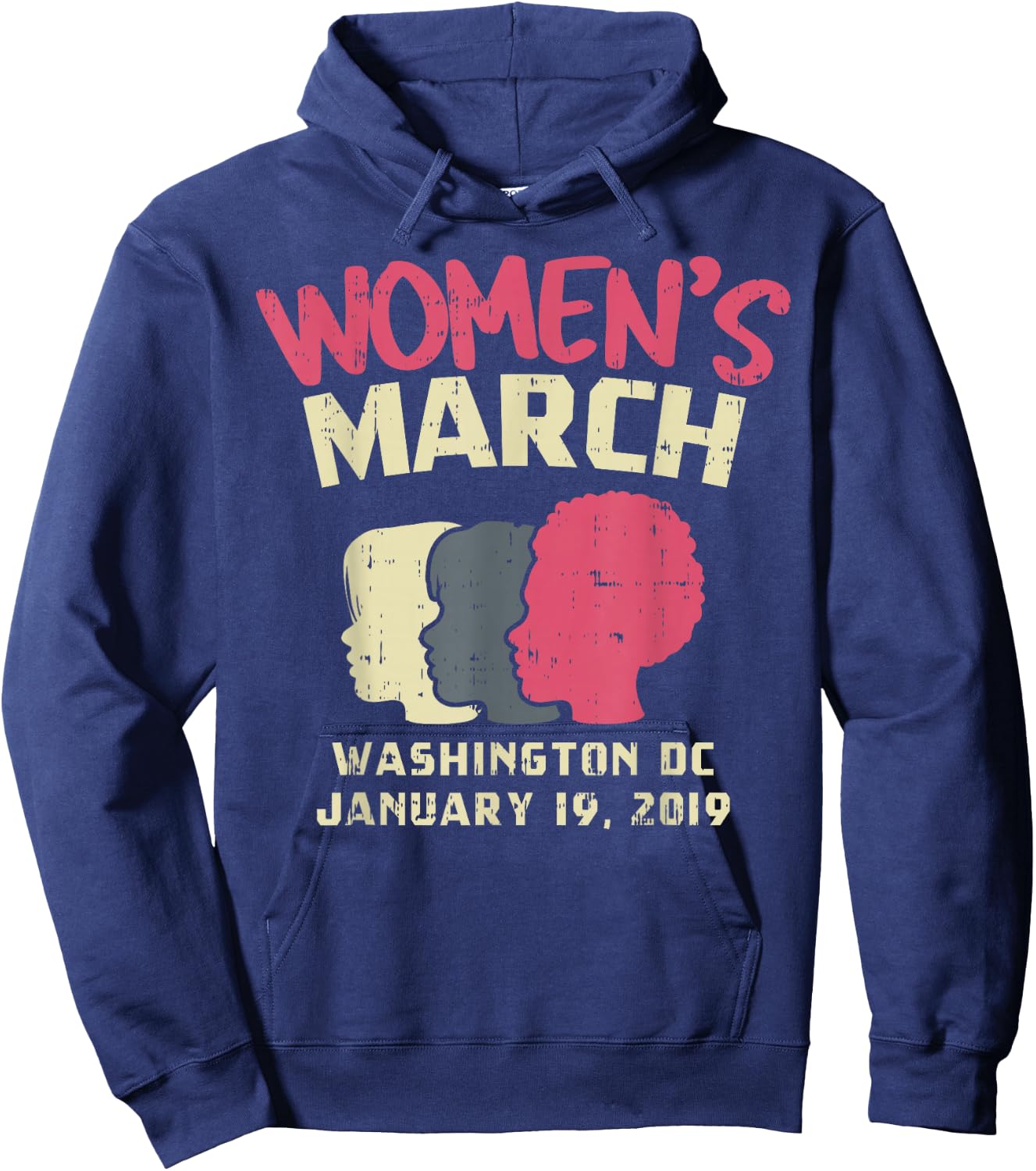 March Washington DC Shirt January 19 2019 Heads Hoodie - Hoodie | Navy