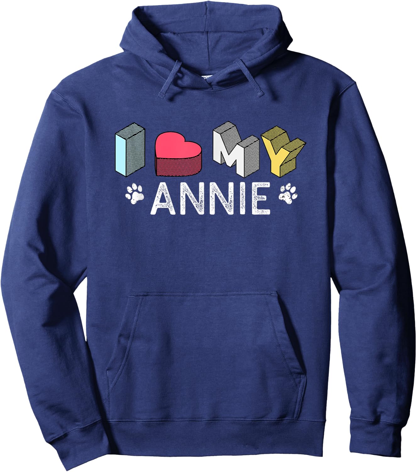 Annie Personalized Dog Name Annie Pet Lover Hoodie - Hoodie | Navy