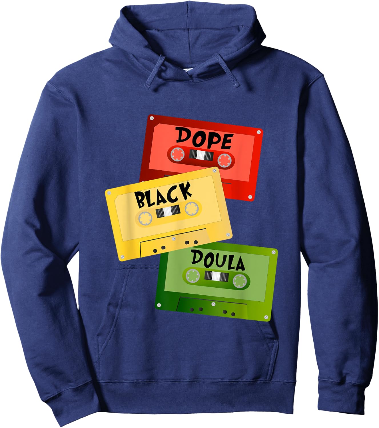 Dope Black Doula Black History Month Black Birth Matters Hoodie - Hoodie | Navy