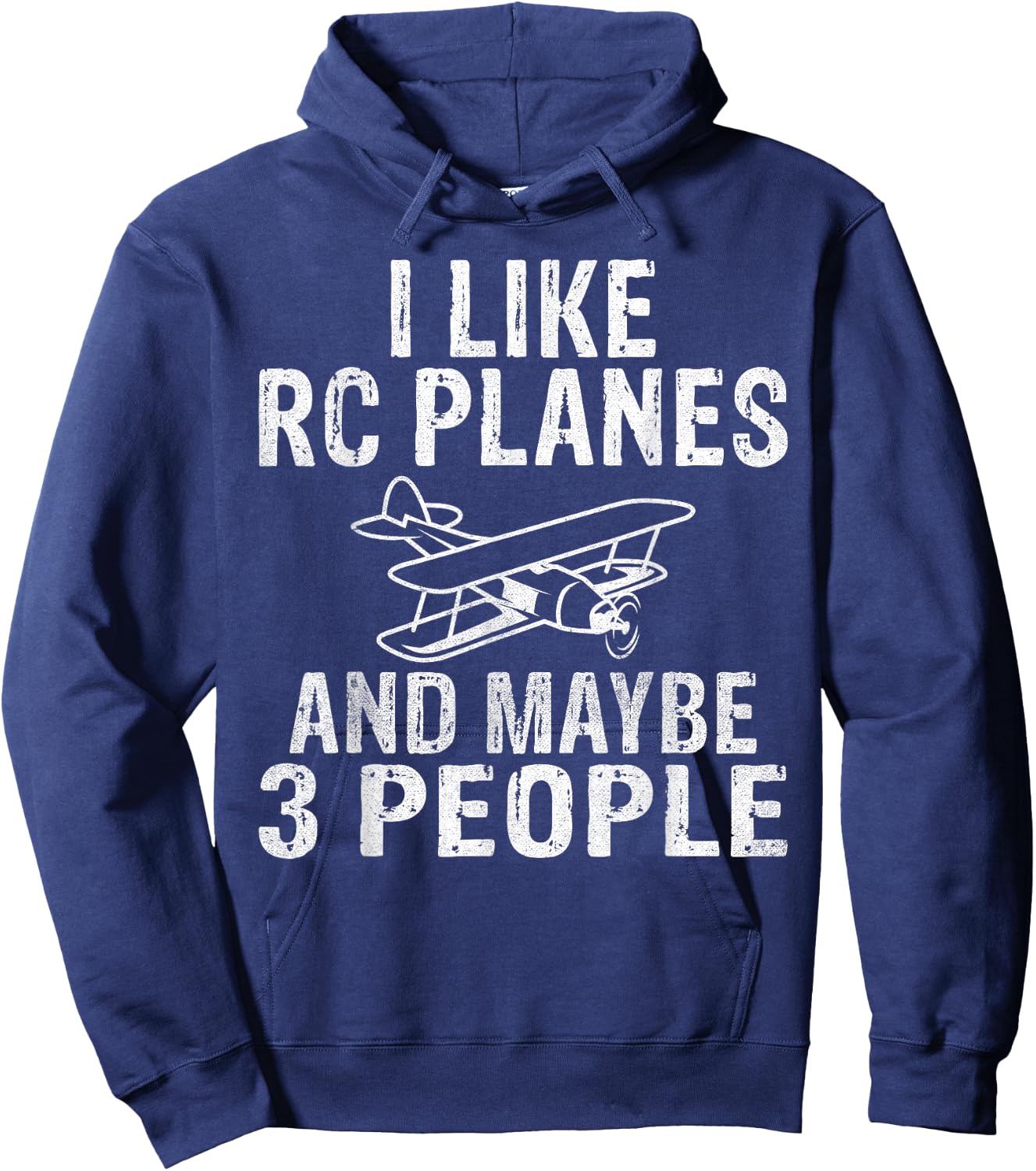 I like Rc Planes and maybe 3 People funny RC Plane Hoodie - Hoodie | Navy