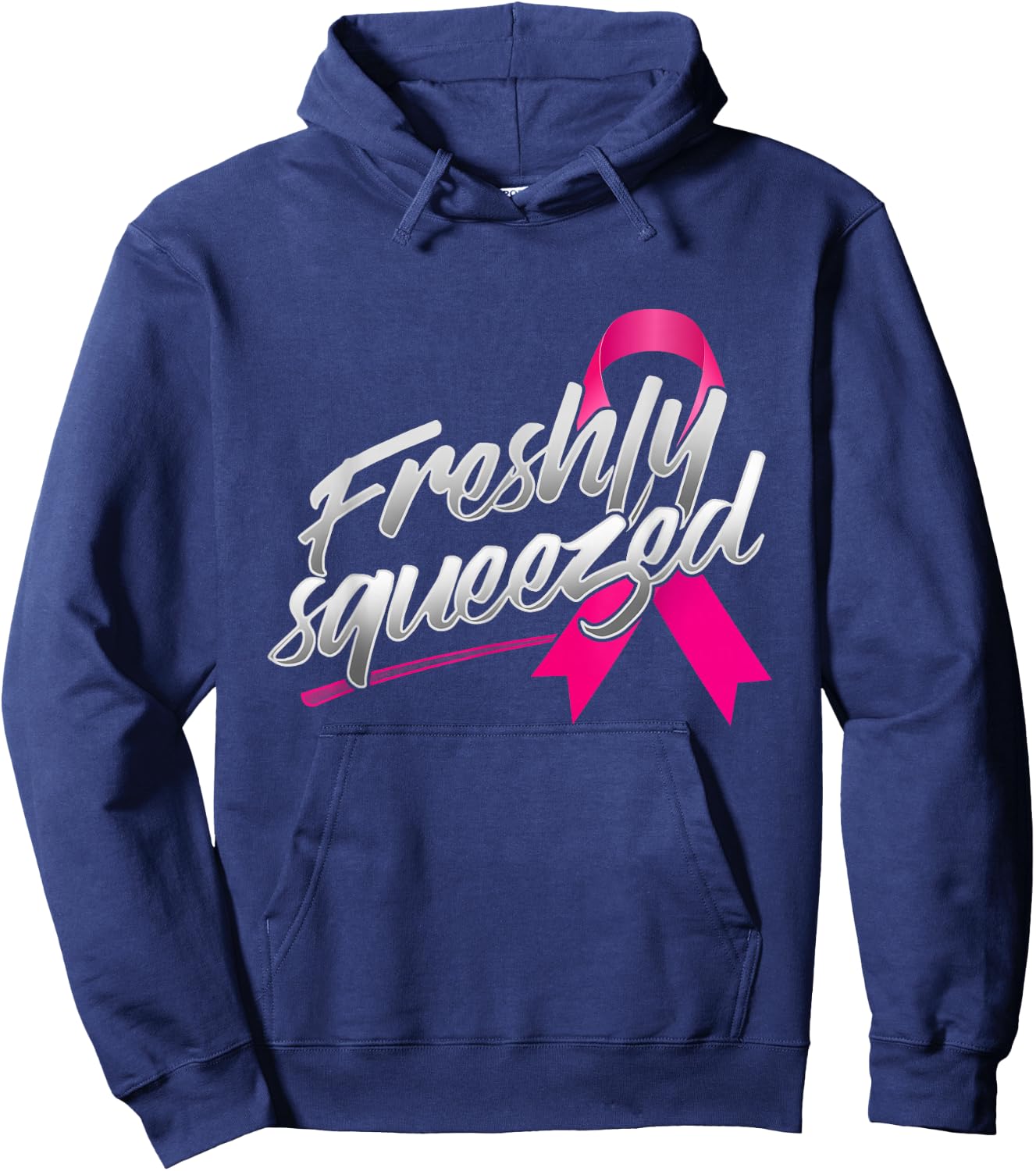 Breast Cancer Awareness Funny Gift Mammogram Pink Ribbon Hoodie - Hoodie | Navy